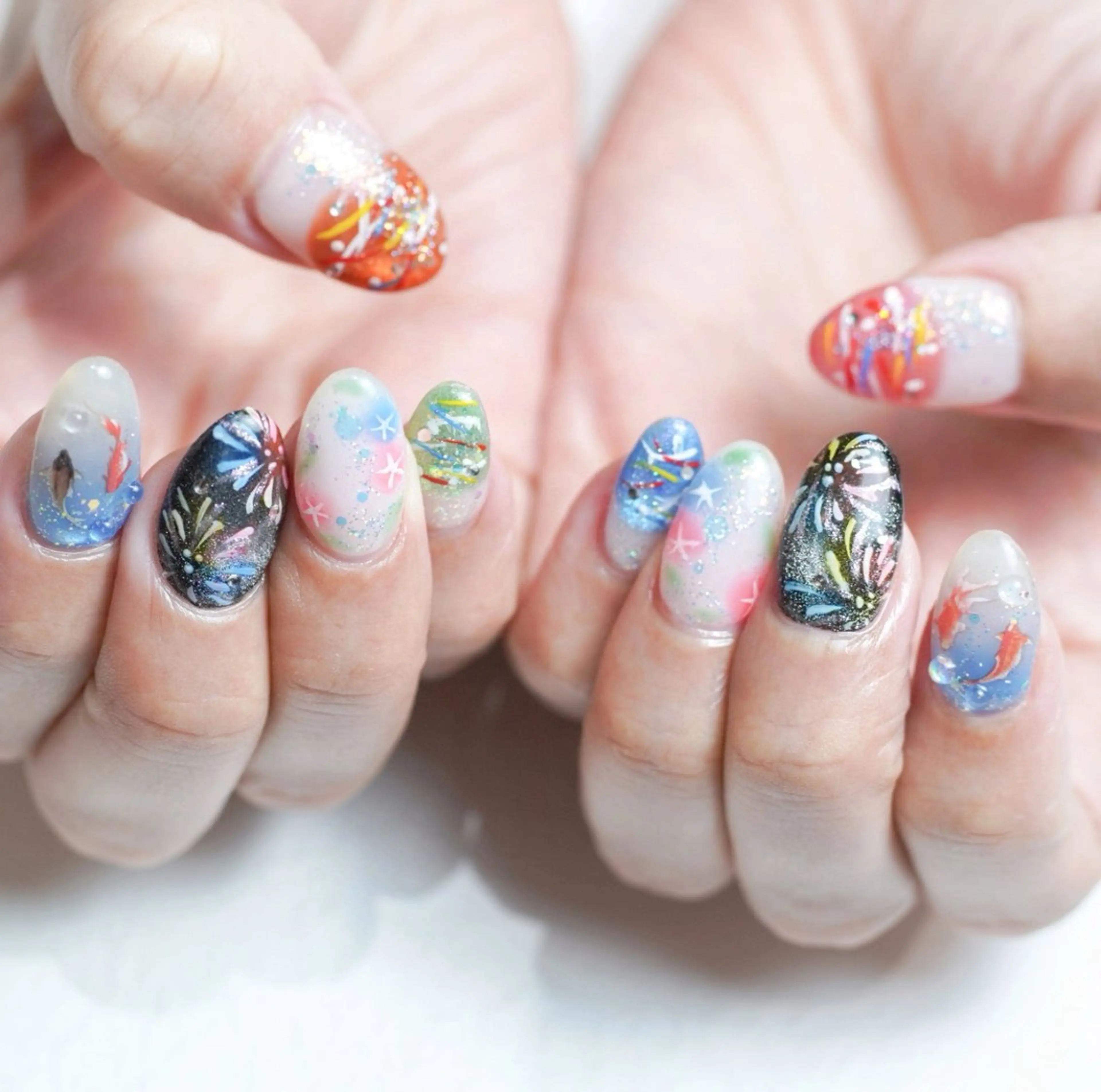 ミディアム ハンドネイル Re nail所属・Re nailのネイルデザイン
