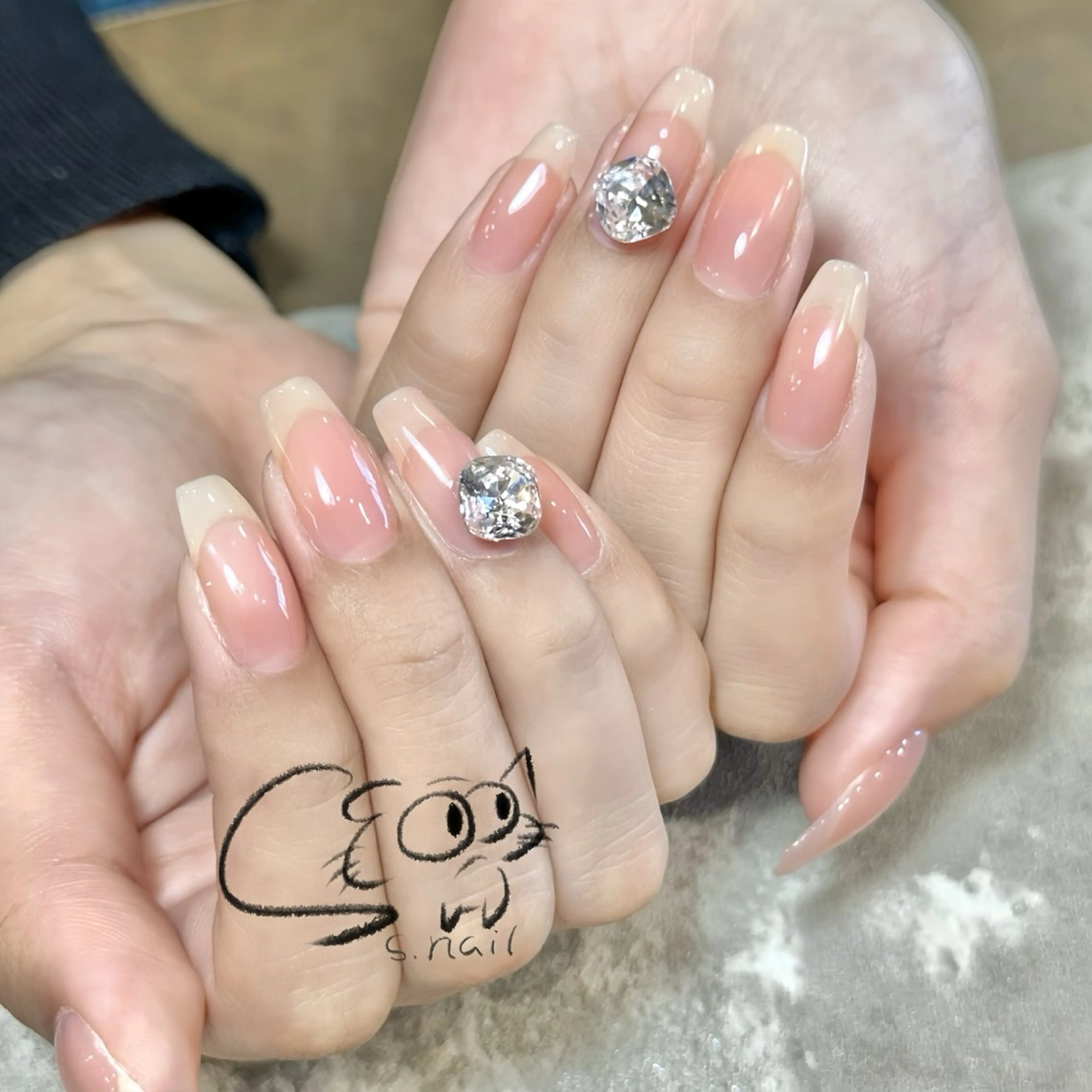 ネイル チークネイル フレンチネイル グラデーション マグネットネイル ワンカラーネイル S.nail _のネイルデザイン