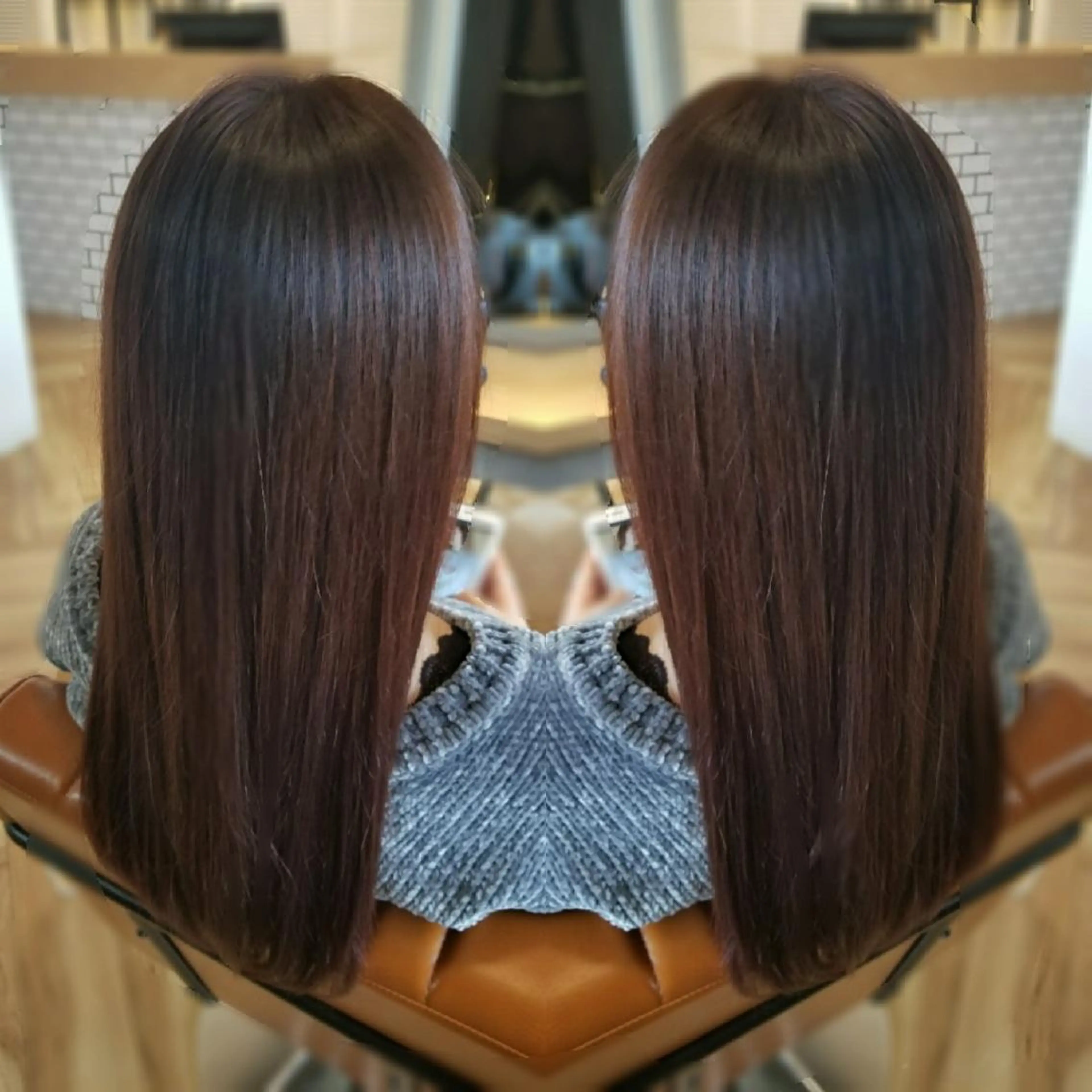 カラー イルミナカラー ばんの かすみのヘアスタイル