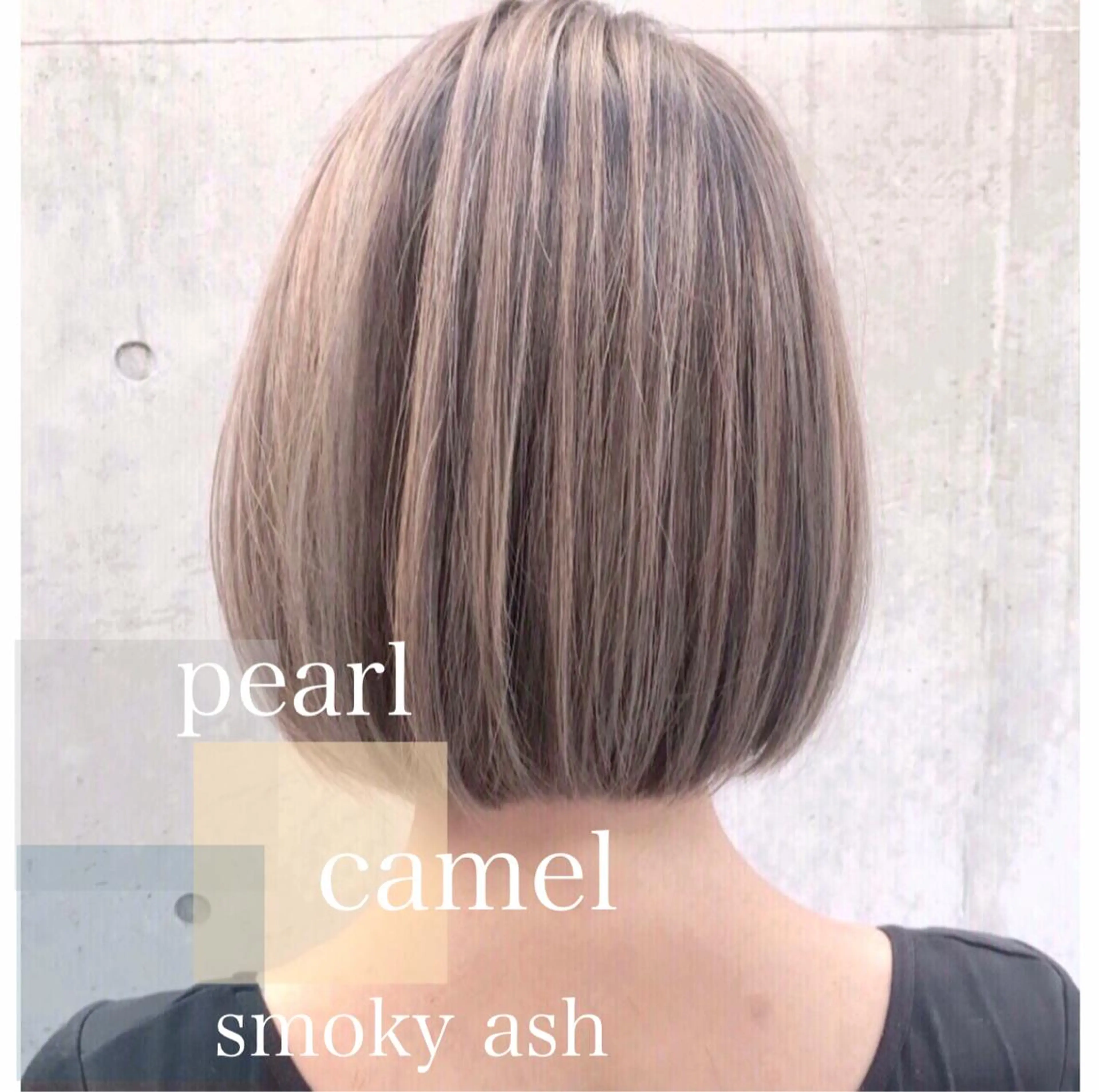 ショート カラー アッシュ ベージュカラー ブルーカラー グレージュ ハイトーンカラー ヘアカラー AKI アキのヘアスタイル