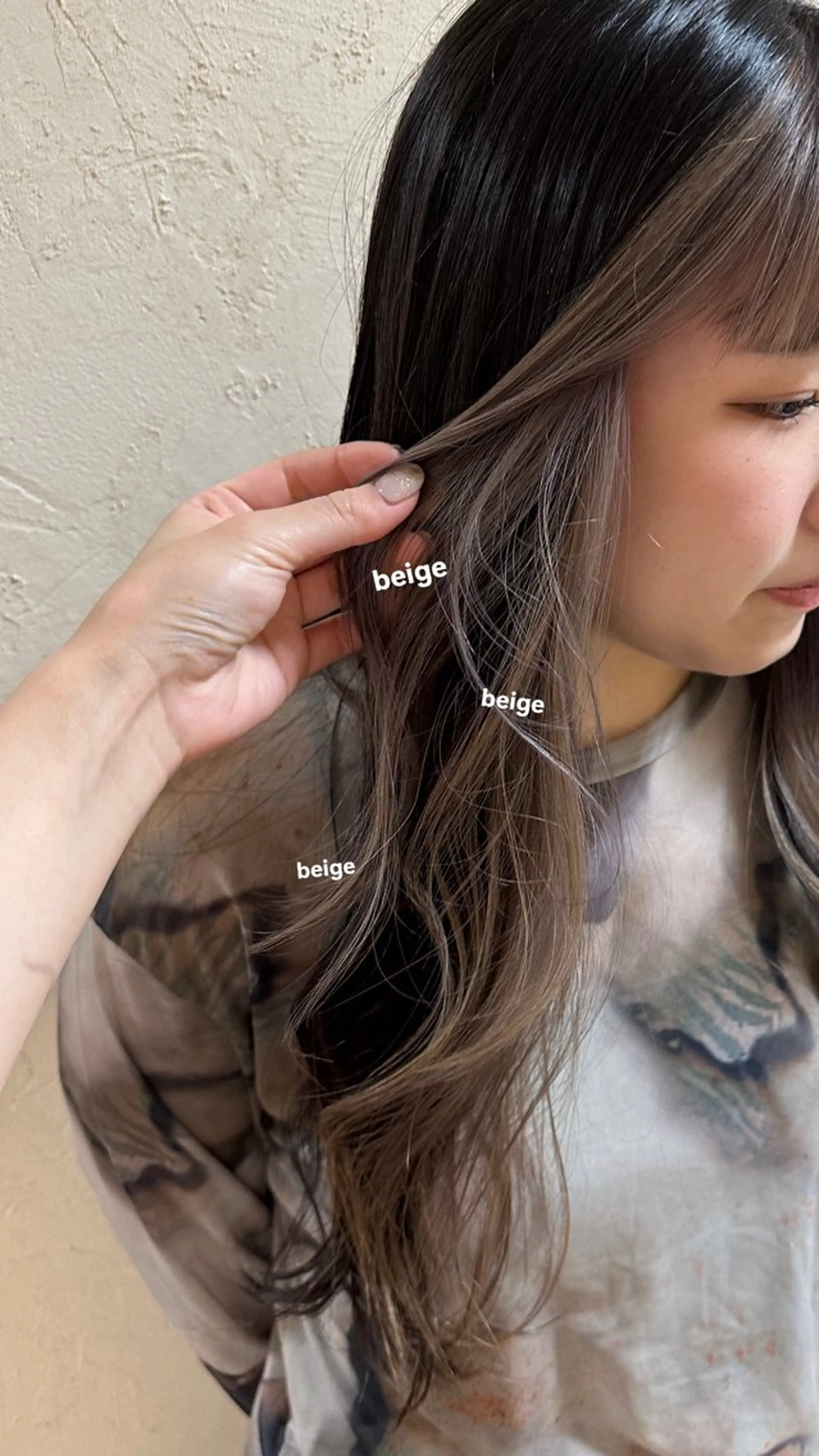 ロング カラー v-lab studio所属・韓国レイヤーカット/ 艶カラー/ noaのヘアスタイル