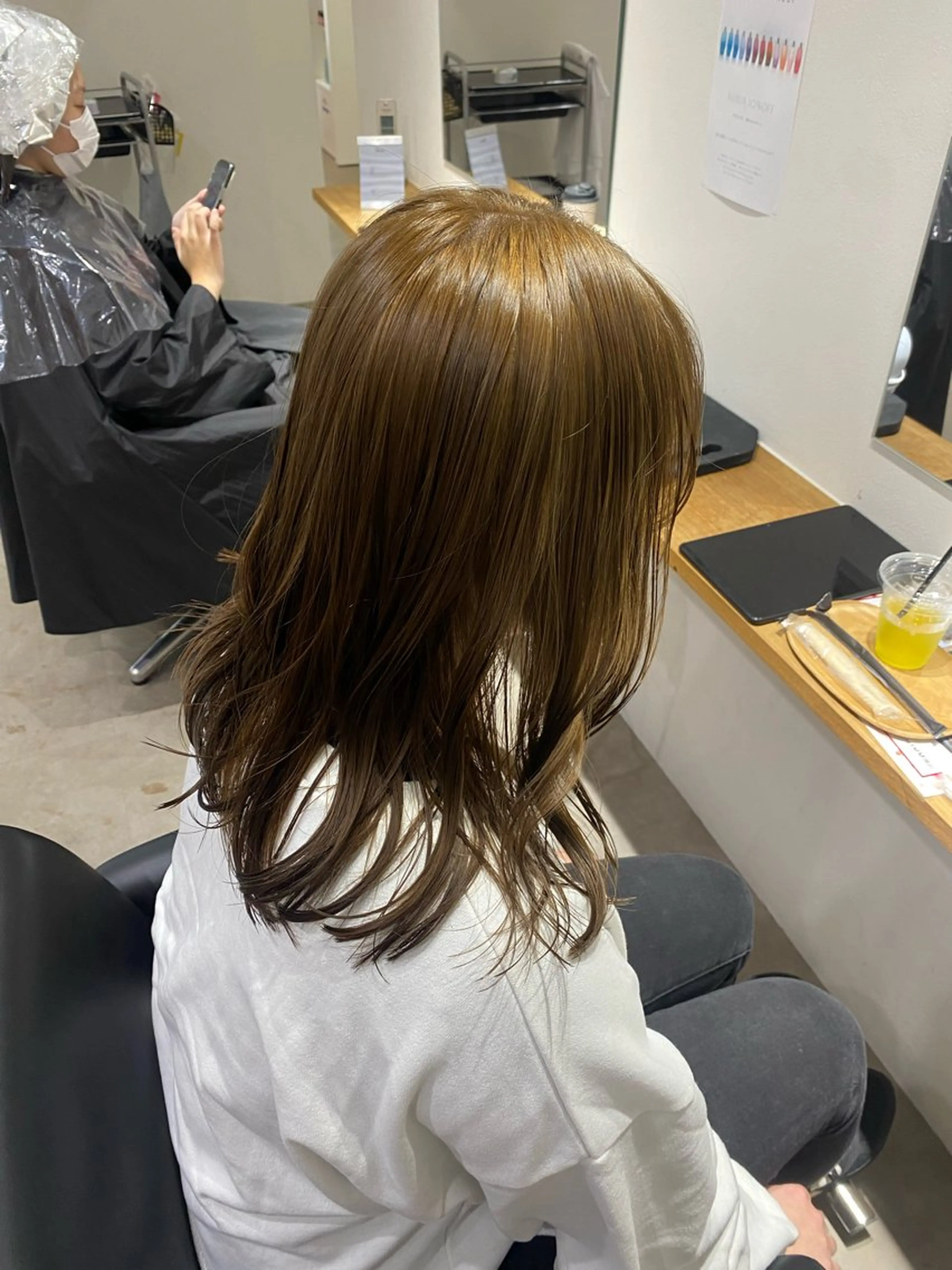 セミロング カット ヘアカラー トリートメント 韓国風hair💕 Kanonのヘアスタイル