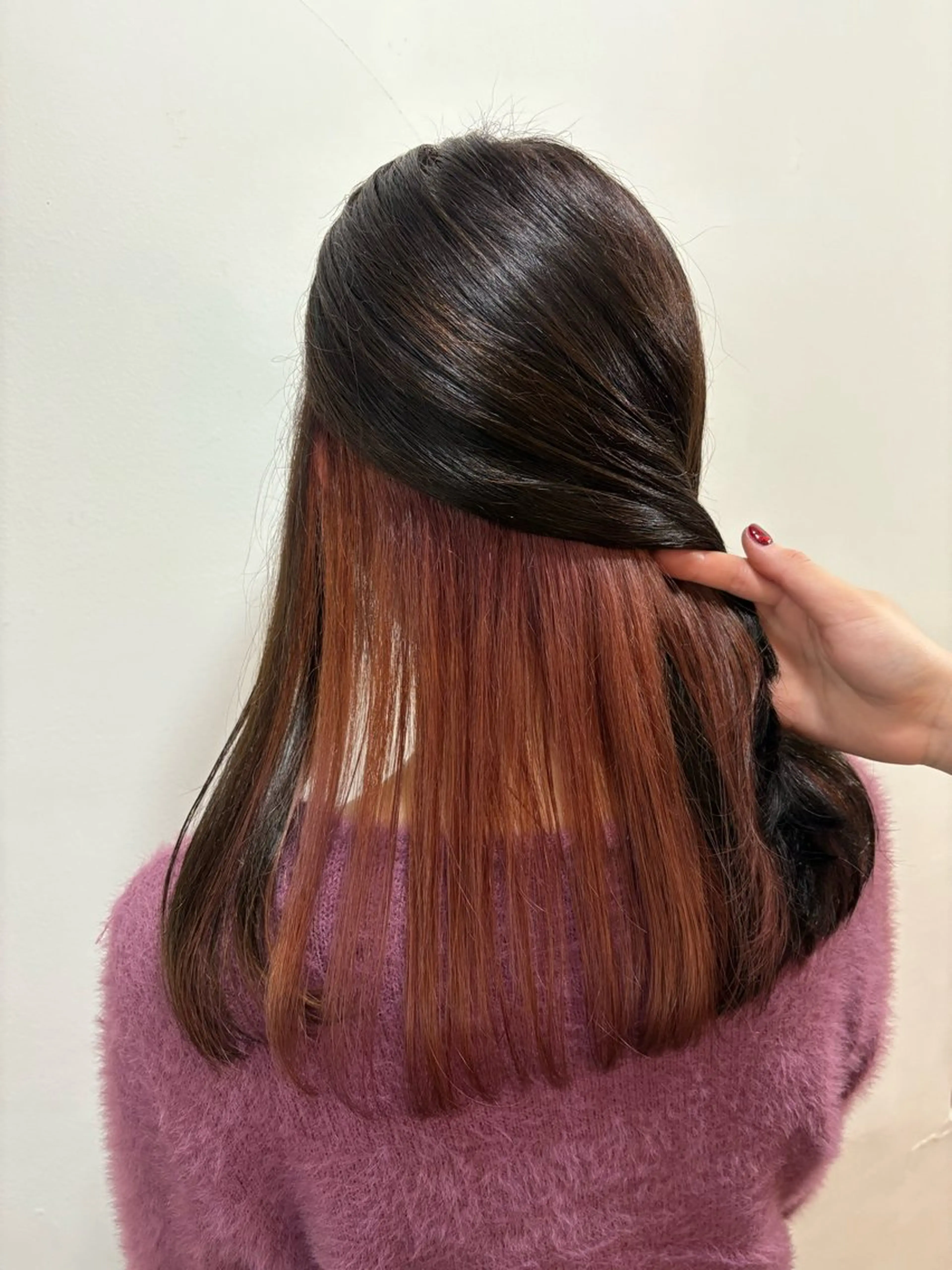 セミロング 縮毛矯正 ヘアカラー mopa yuiのヘアスタイル
