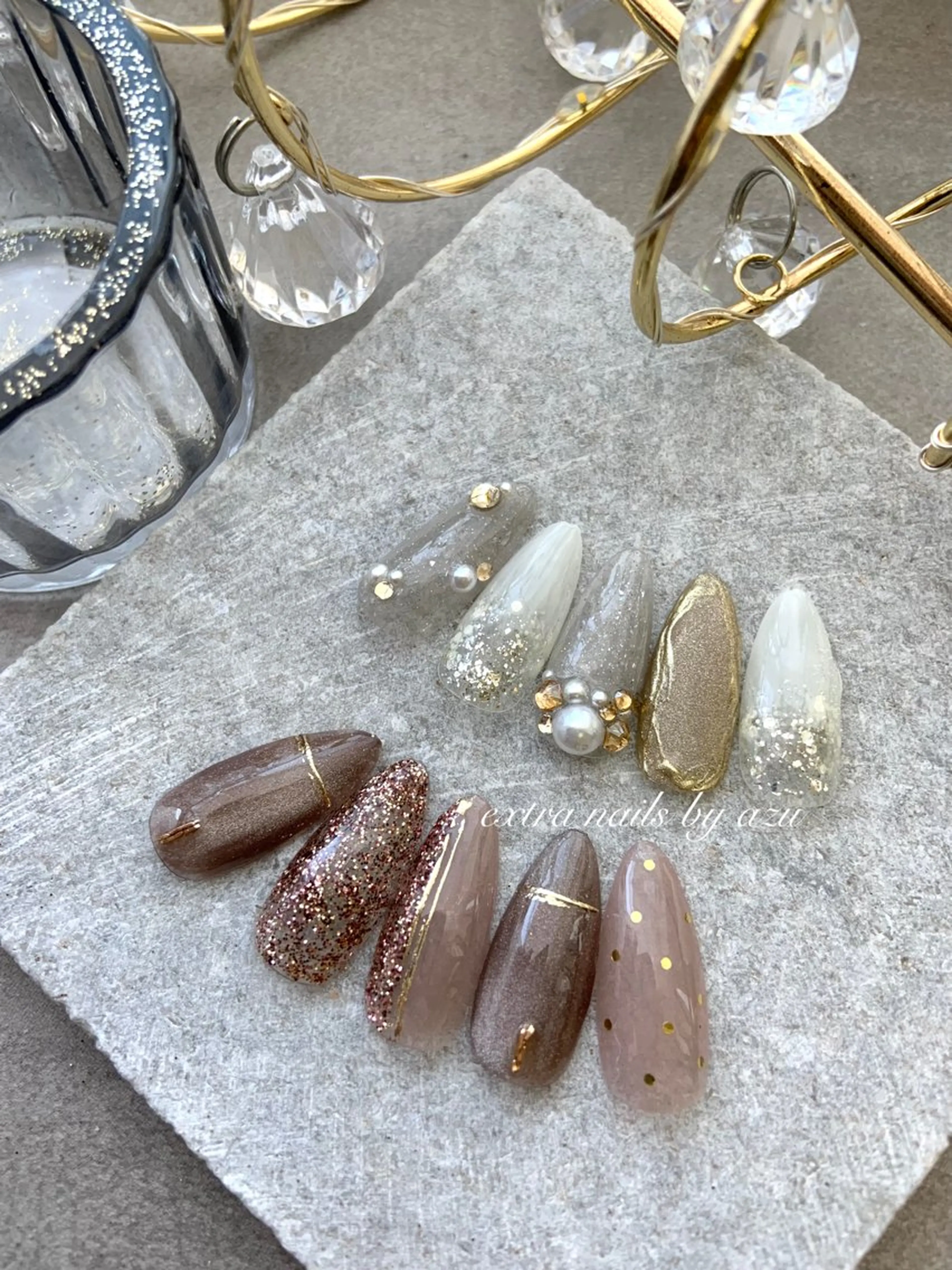 ネイル 冬ネイル クリスマス ハンドネイル extranails ／lemellaのネイルデザイン