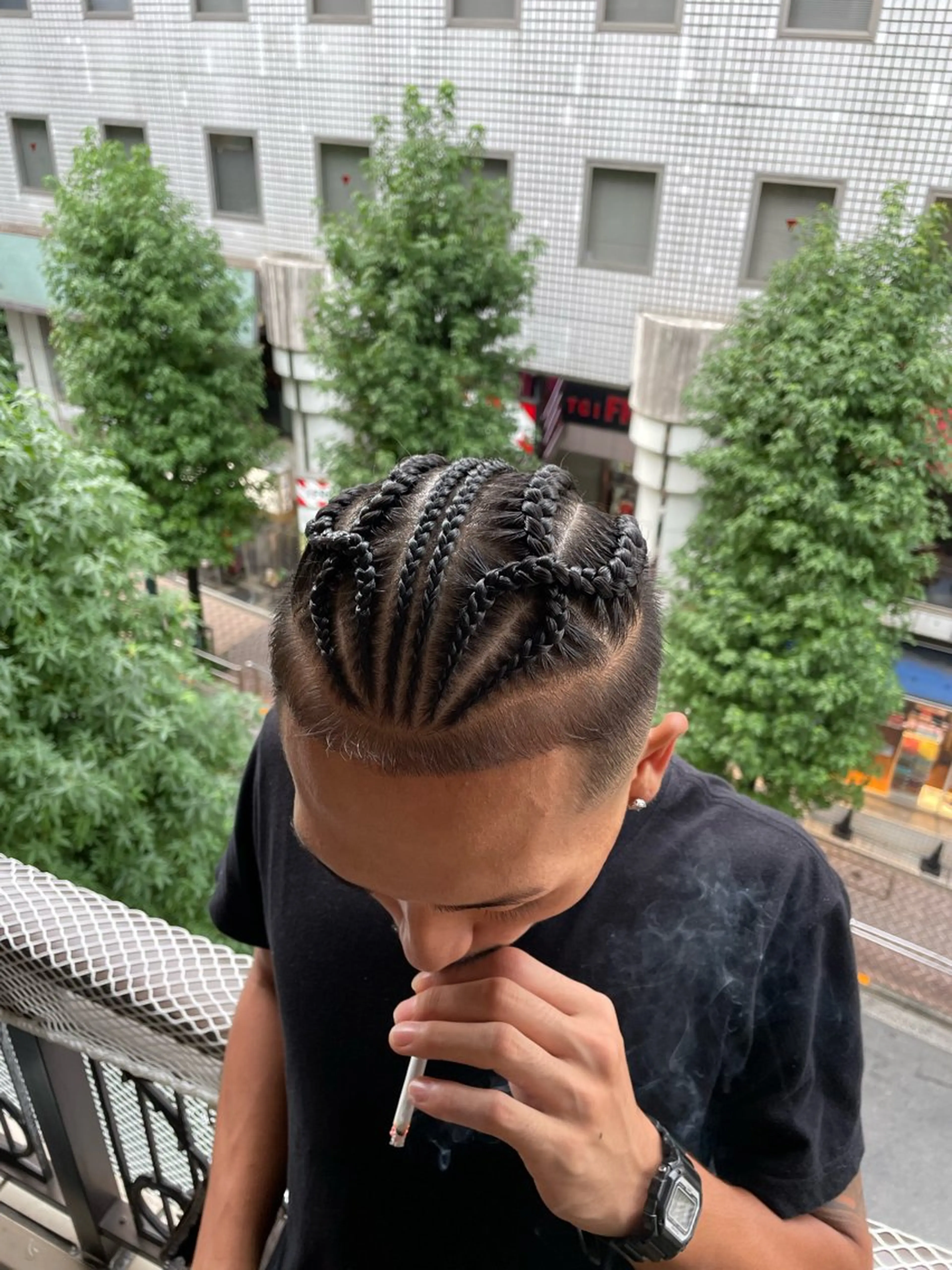 メンズ コーンロウ／ブレイズ SYUのヘアスタイル