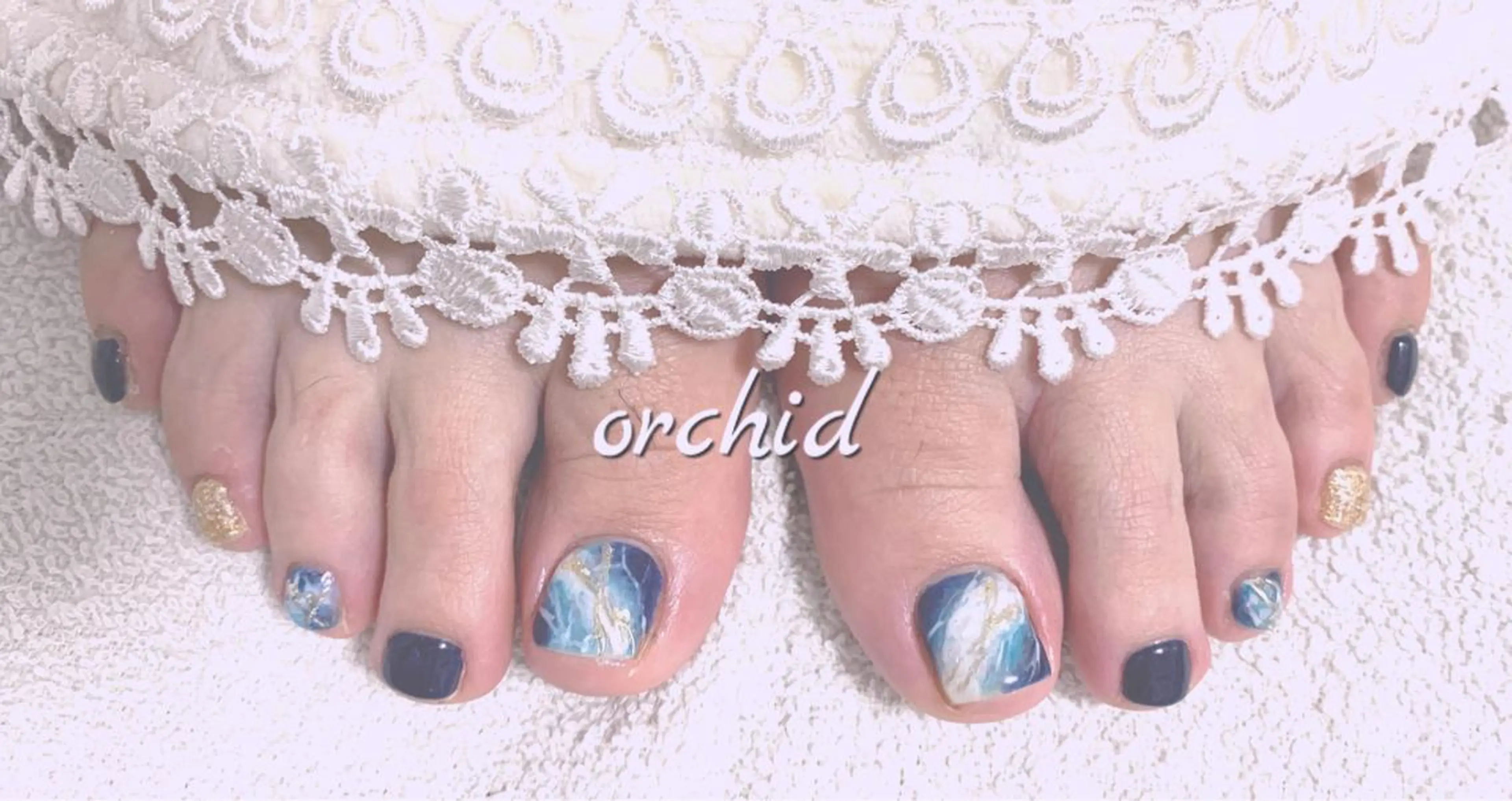 ネイル フットネイル orchid ♡オーキッドのネイルデザイン