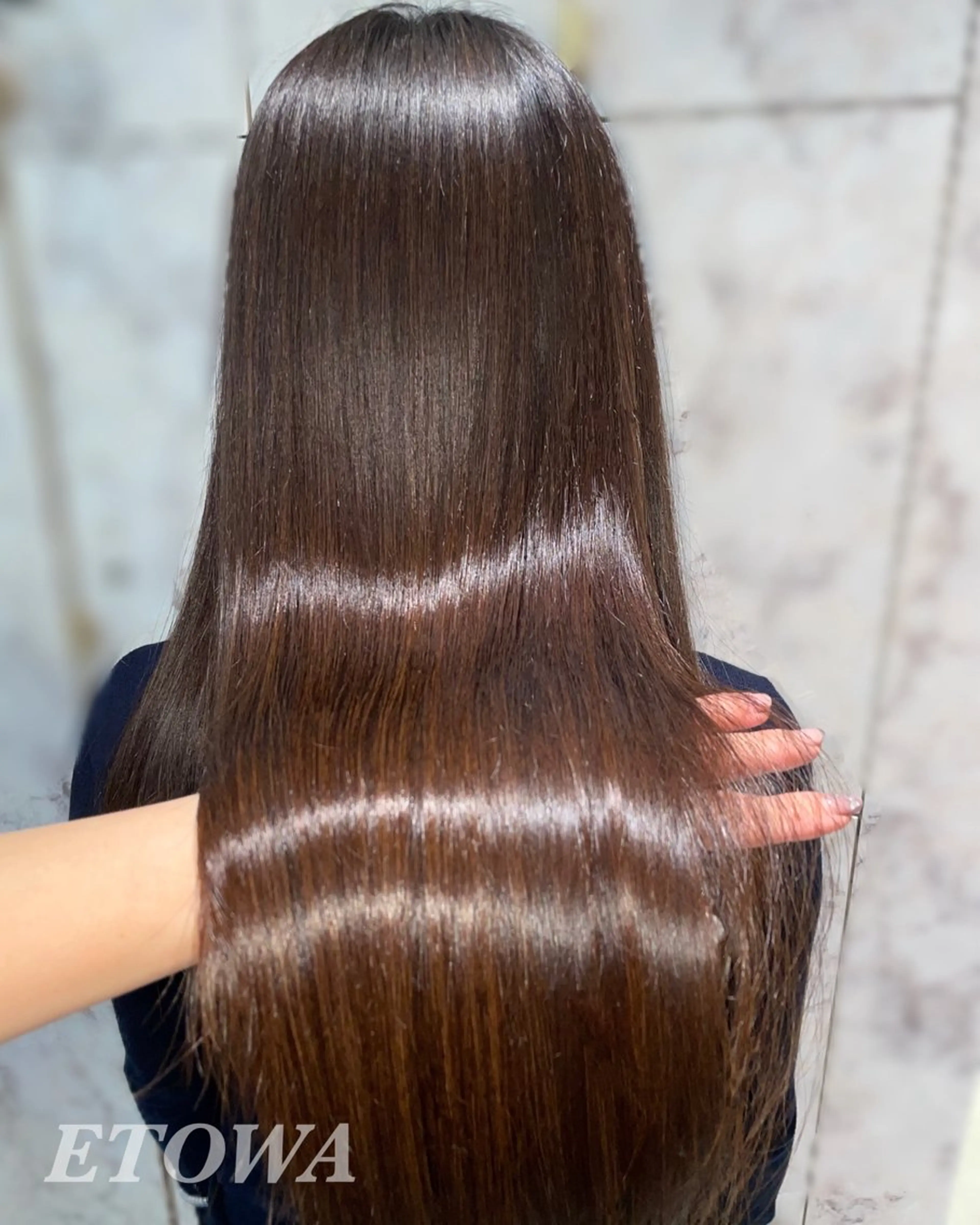 ロング 髪質改善 トリートメント カット 縮毛矯正 トリートメント 𝓝𝓪𝓷𝓪 くびれ/韓国風/新宿のヘアスタイル