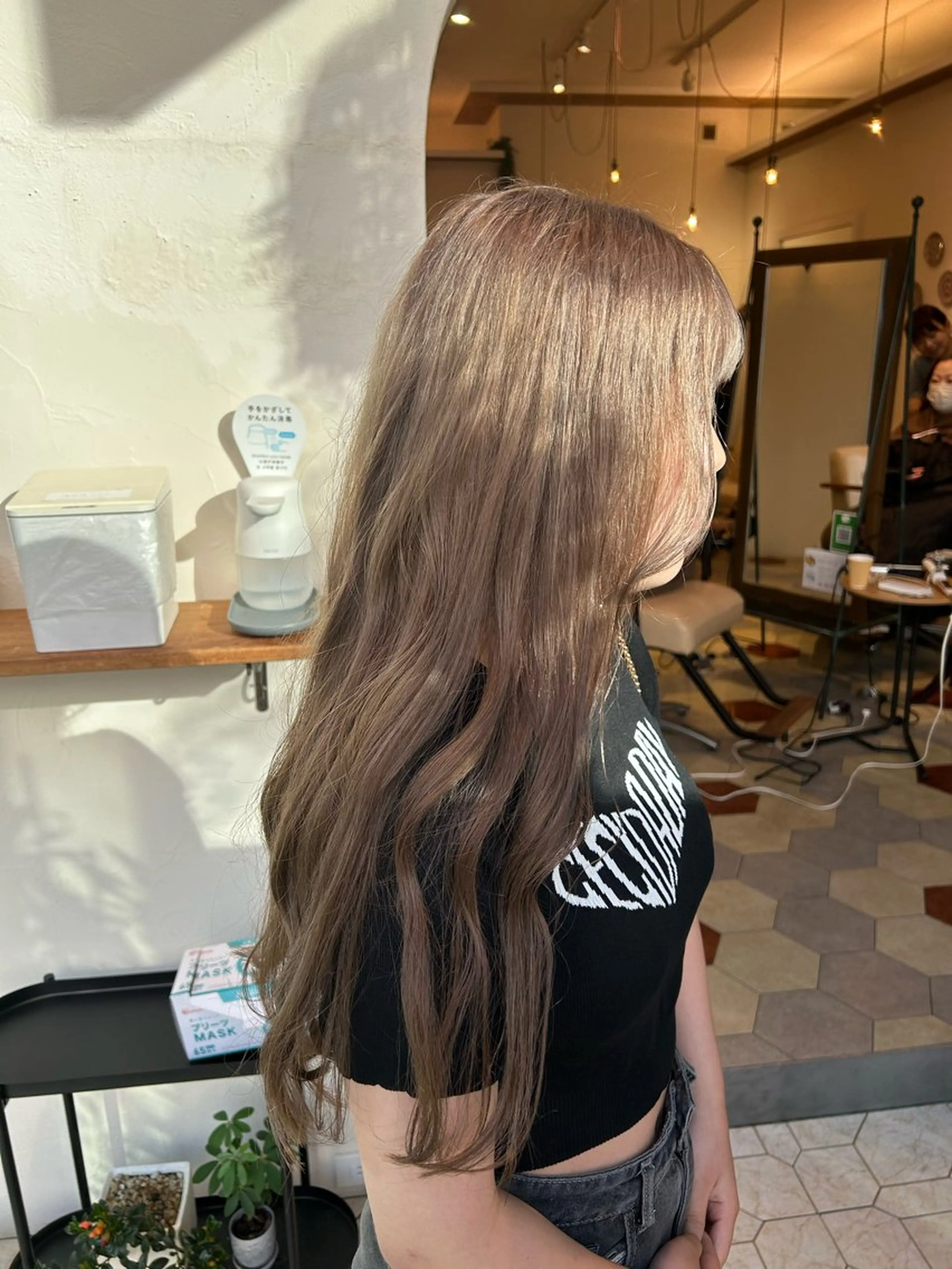 ロング カラー 柳川沙羅 🌿透明感カラーのヘアスタイル