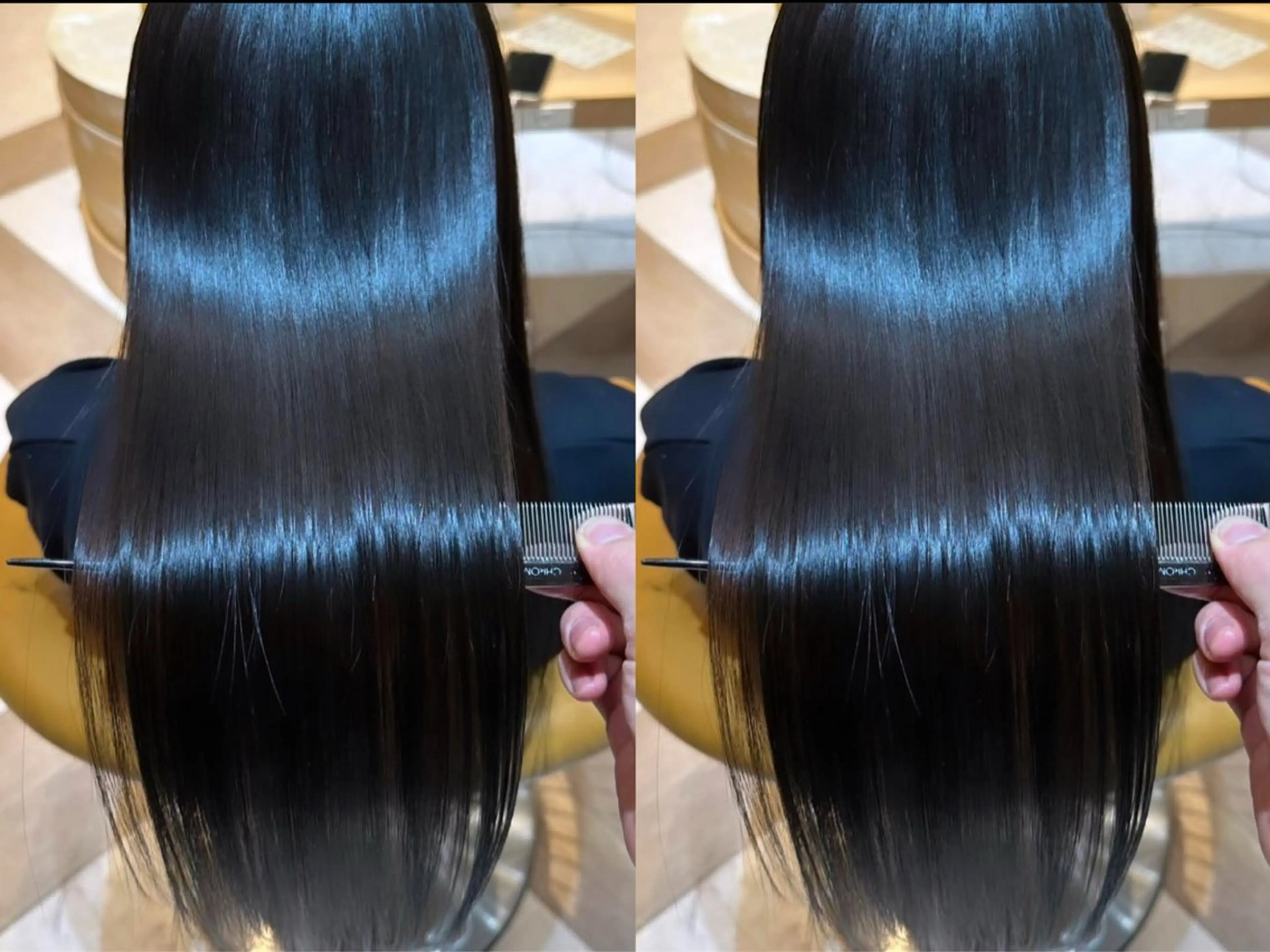 カラー 髪質改善 ゆらんちょ/ブリーチ 無w/縮毛矯正/暖色のヘアスタイル