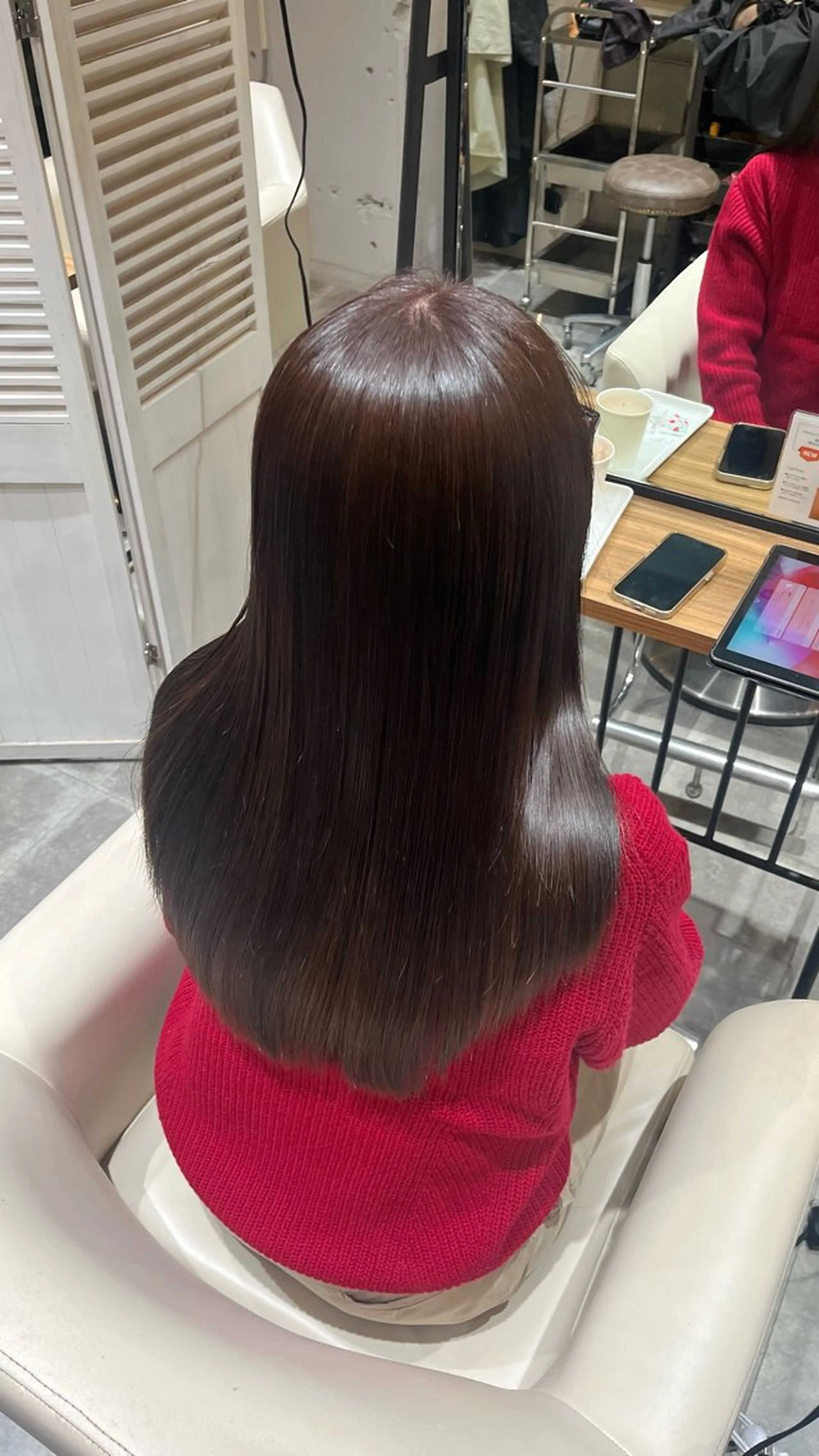 ロング カラー グレージュ オリーブグレージュ オリーブグレー ヘアカラー トリートメント Glimpseあやね 🎀大濠/髪質改善のヘアスタイル