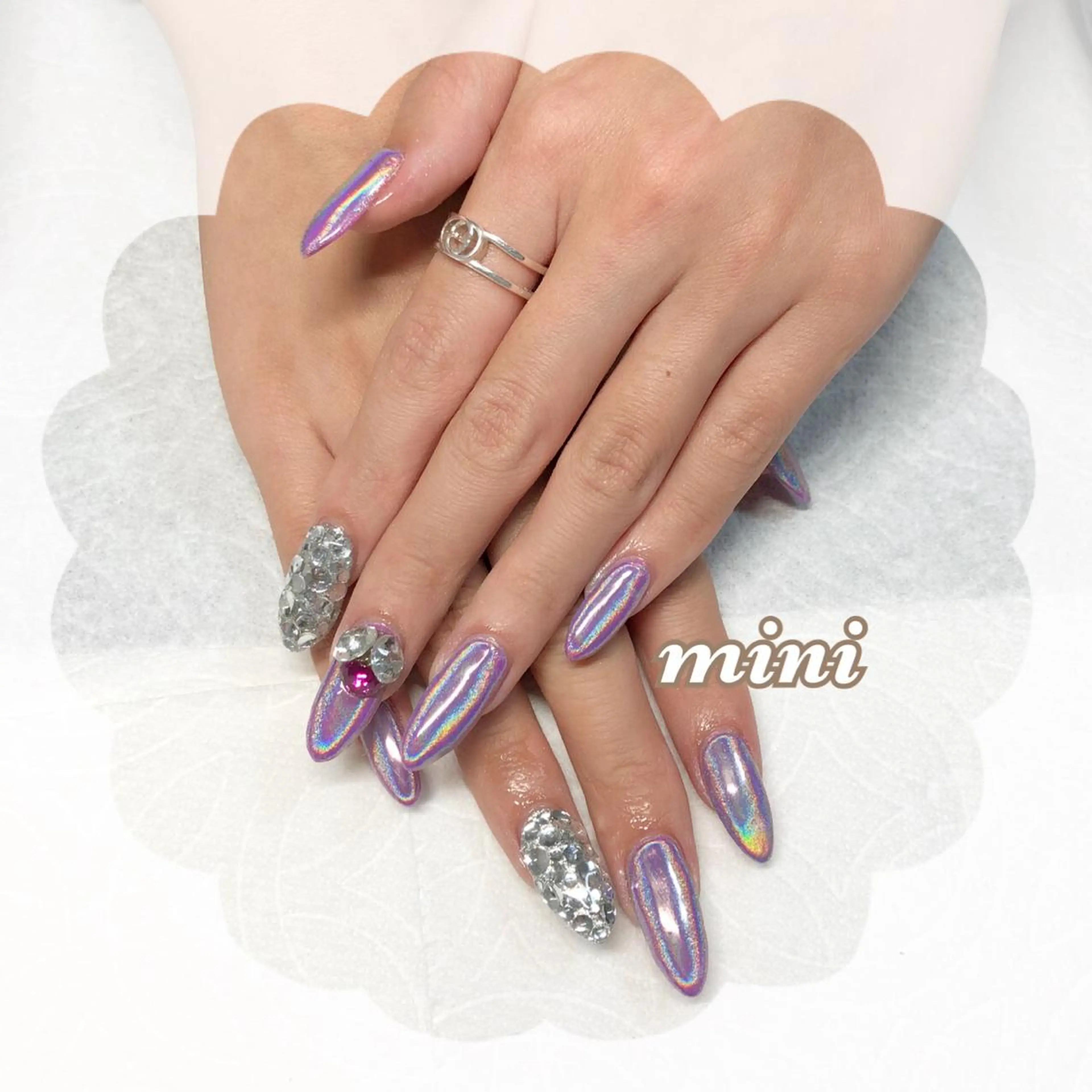 ネイル ストーンネイル ハンドネイル いそやま あつこのネイルデザイン