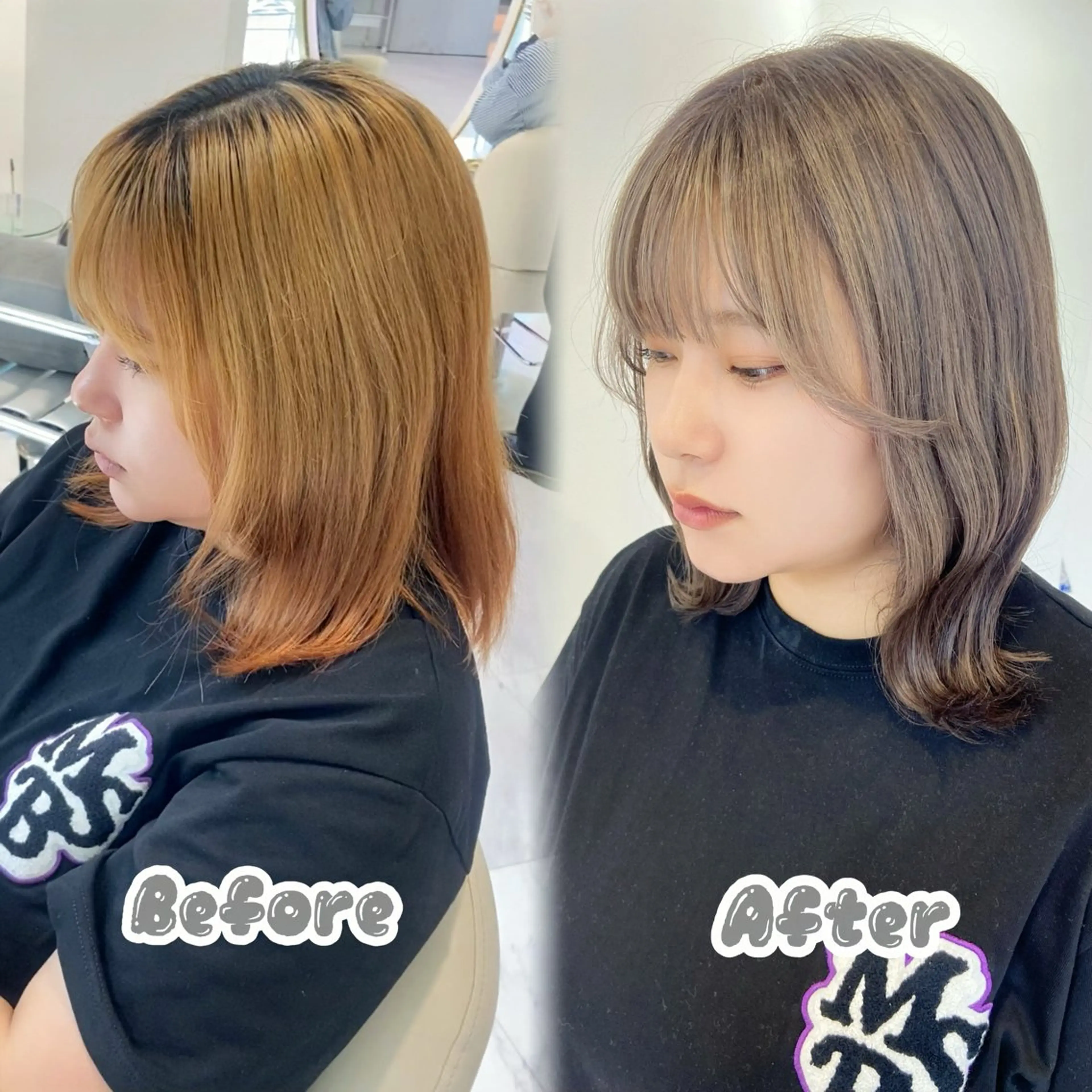 ショート カラー グレージュ シルバー シルバーグレージュ カット ヘアカラー トリートメント 名駅/ハイトーン /Y2k/YUNAのヘアスタイル