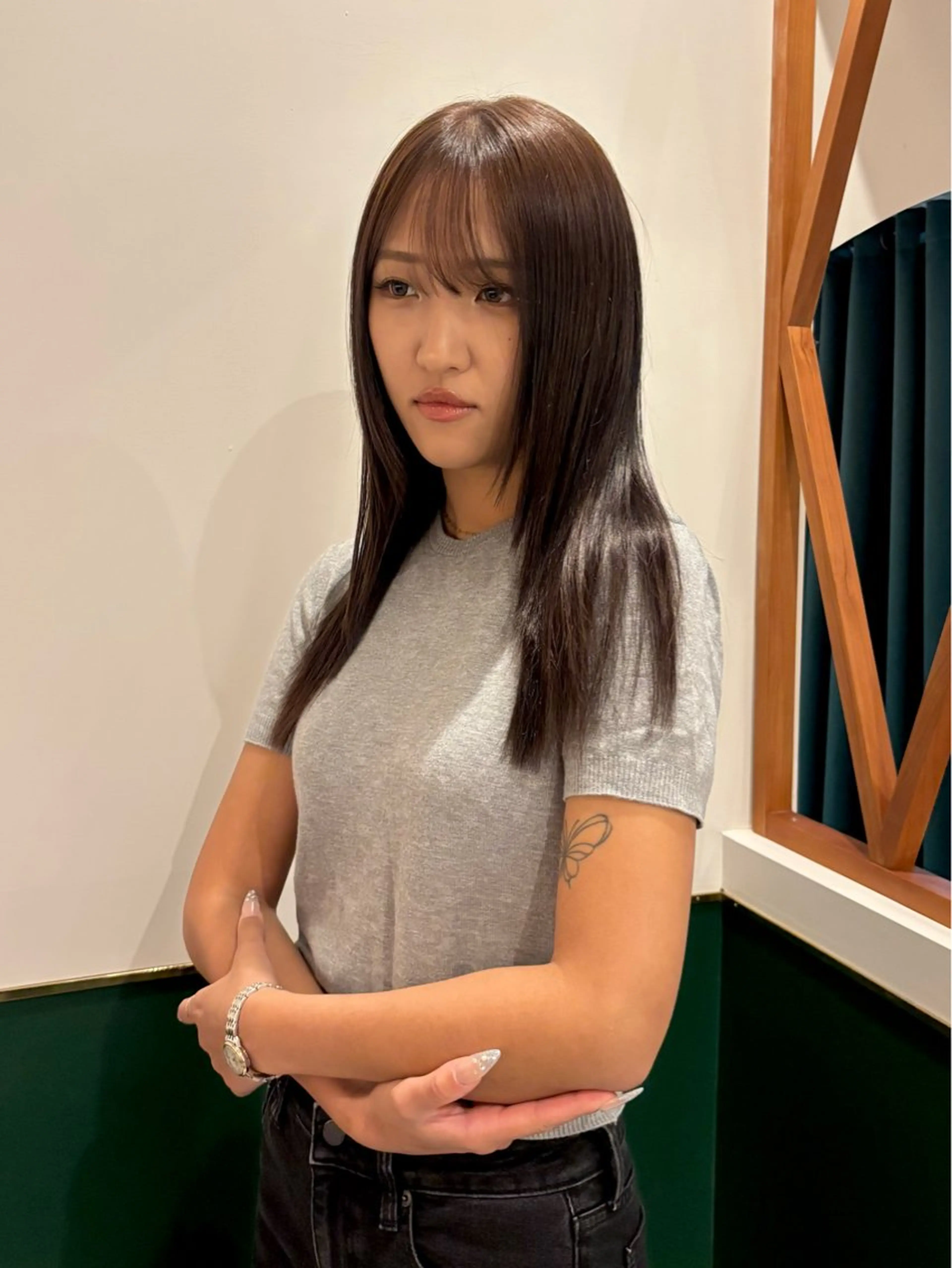 ロング カラー カット ヘアカラー トリートメント SASAnagano 堀内未梨のヘアスタイル