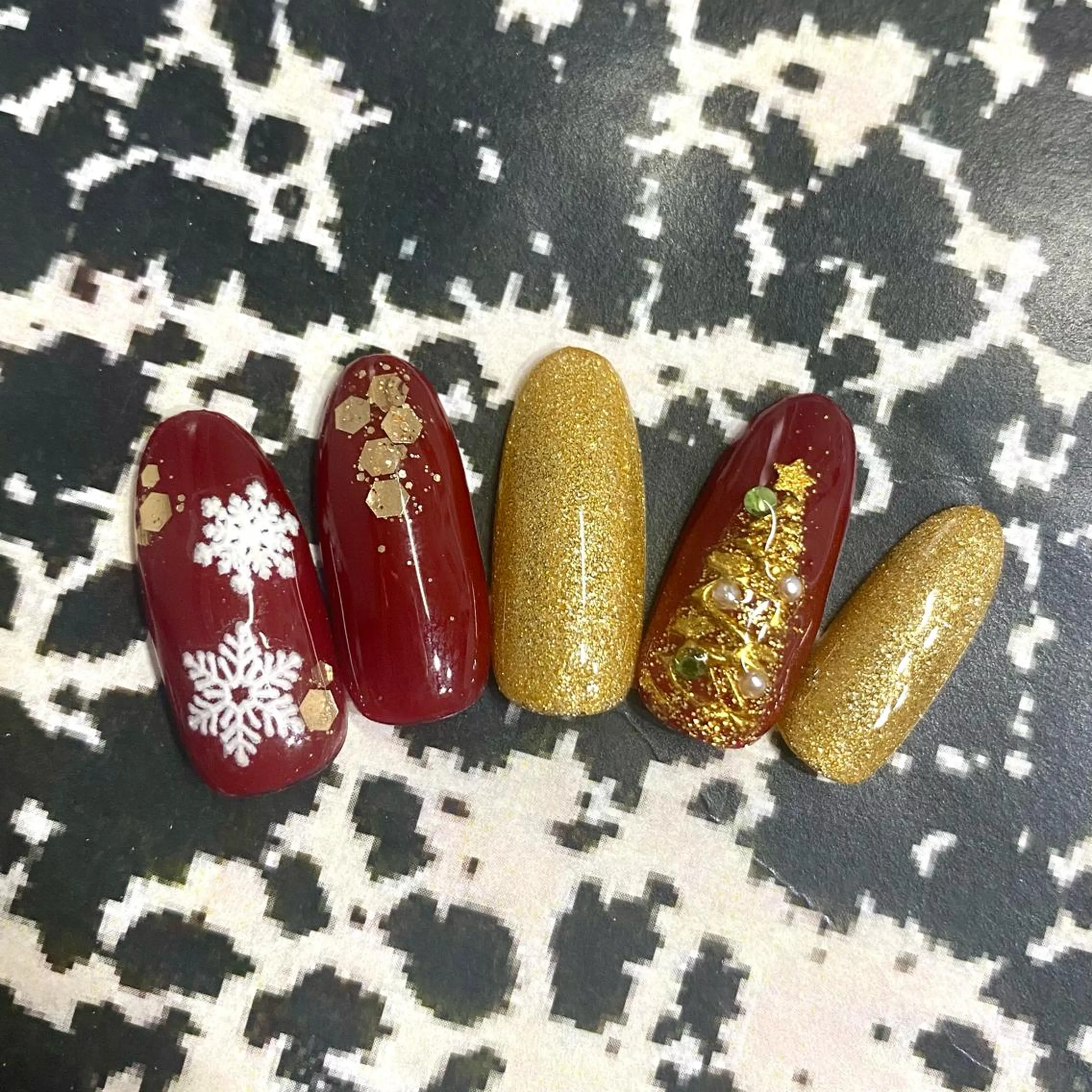 ネイル 冬ネイル クリスマス ハンドネイル ★Rinail... .のネイルデザイン
