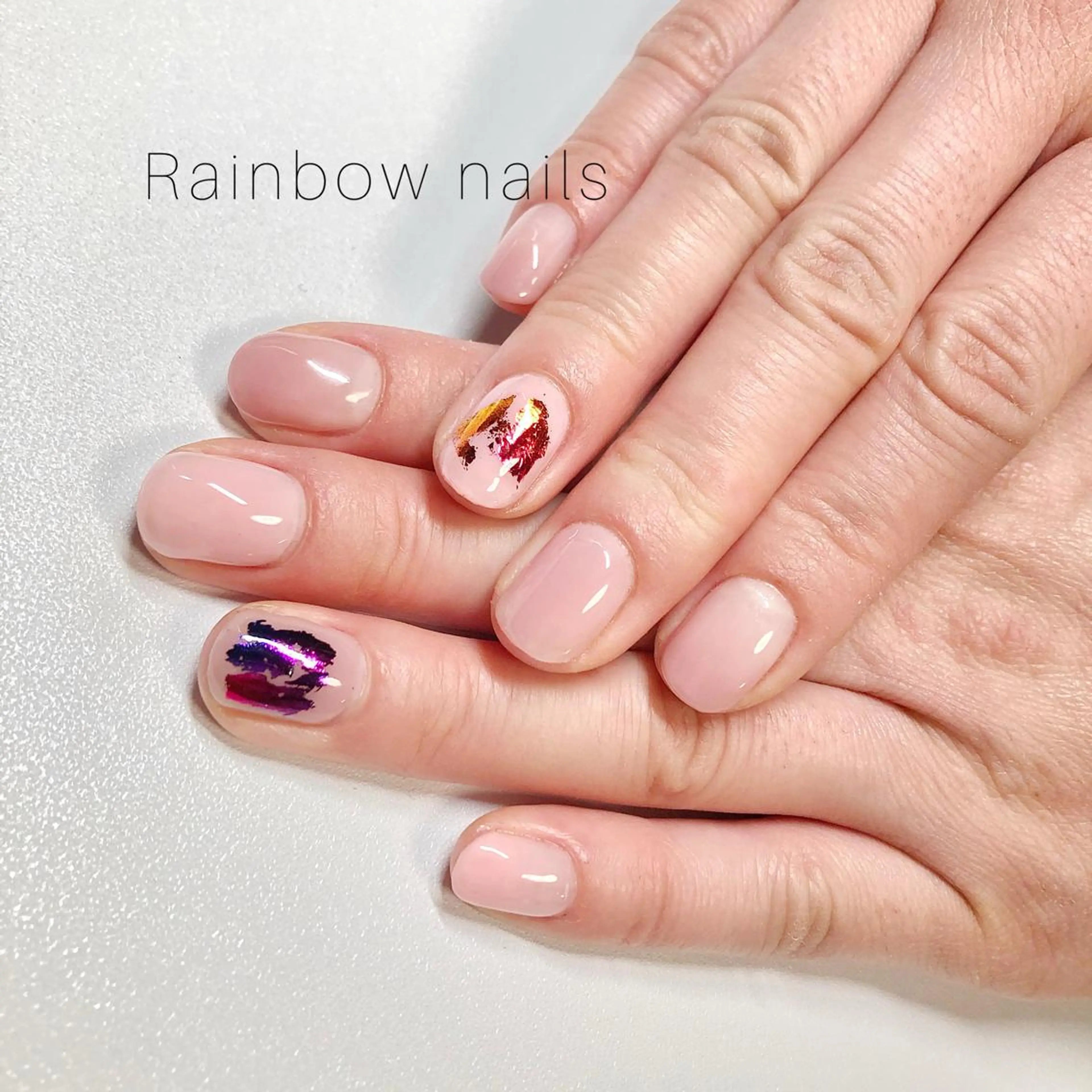 ネイル Rainbow nailsくろちゃんのネイルデザイン