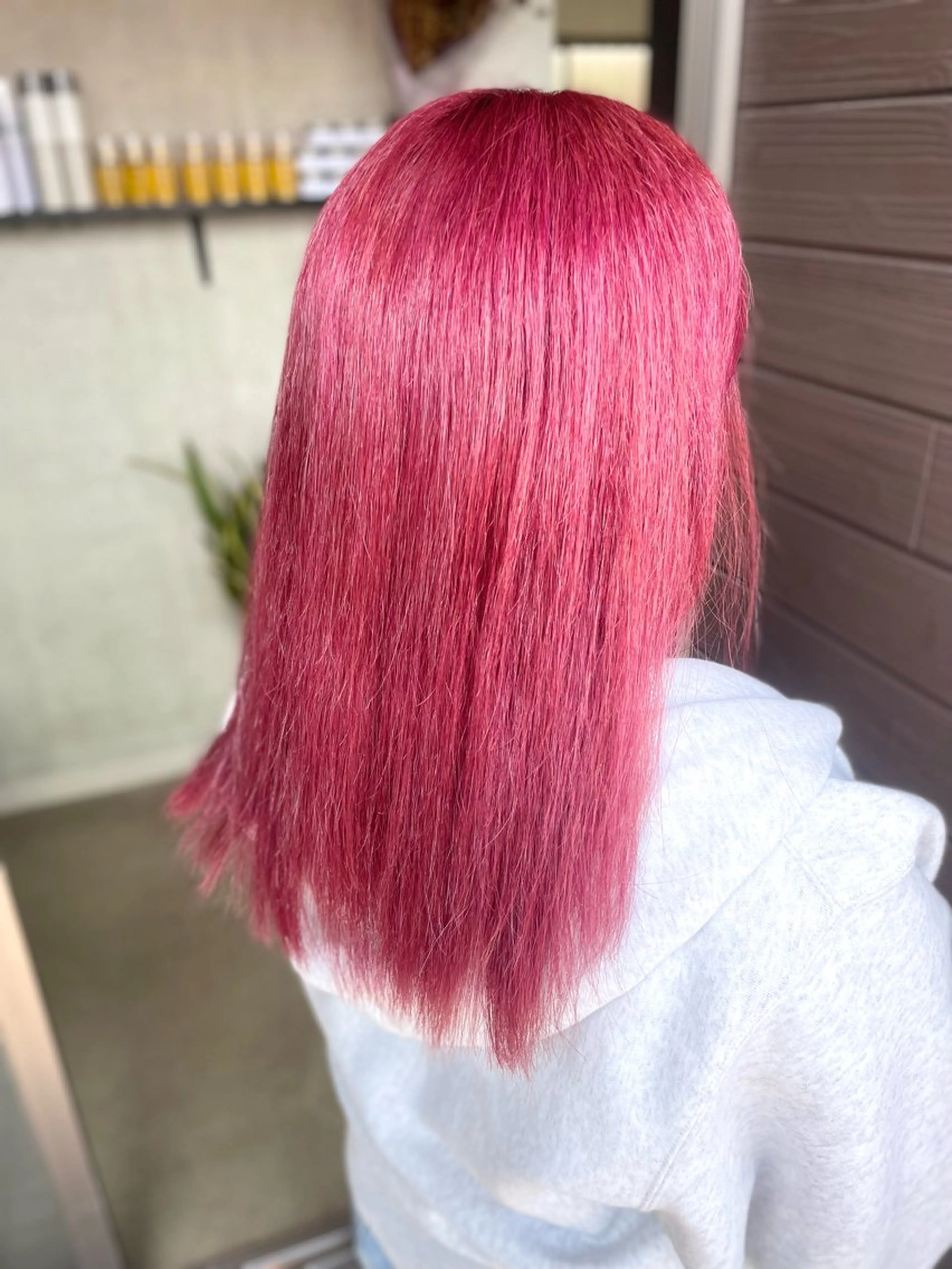 ロング カラー ブリーチ 透明感カラー ブリーチなしカラー ピンクカラー ヘアカラー 大島 渓翔のヘアスタイル