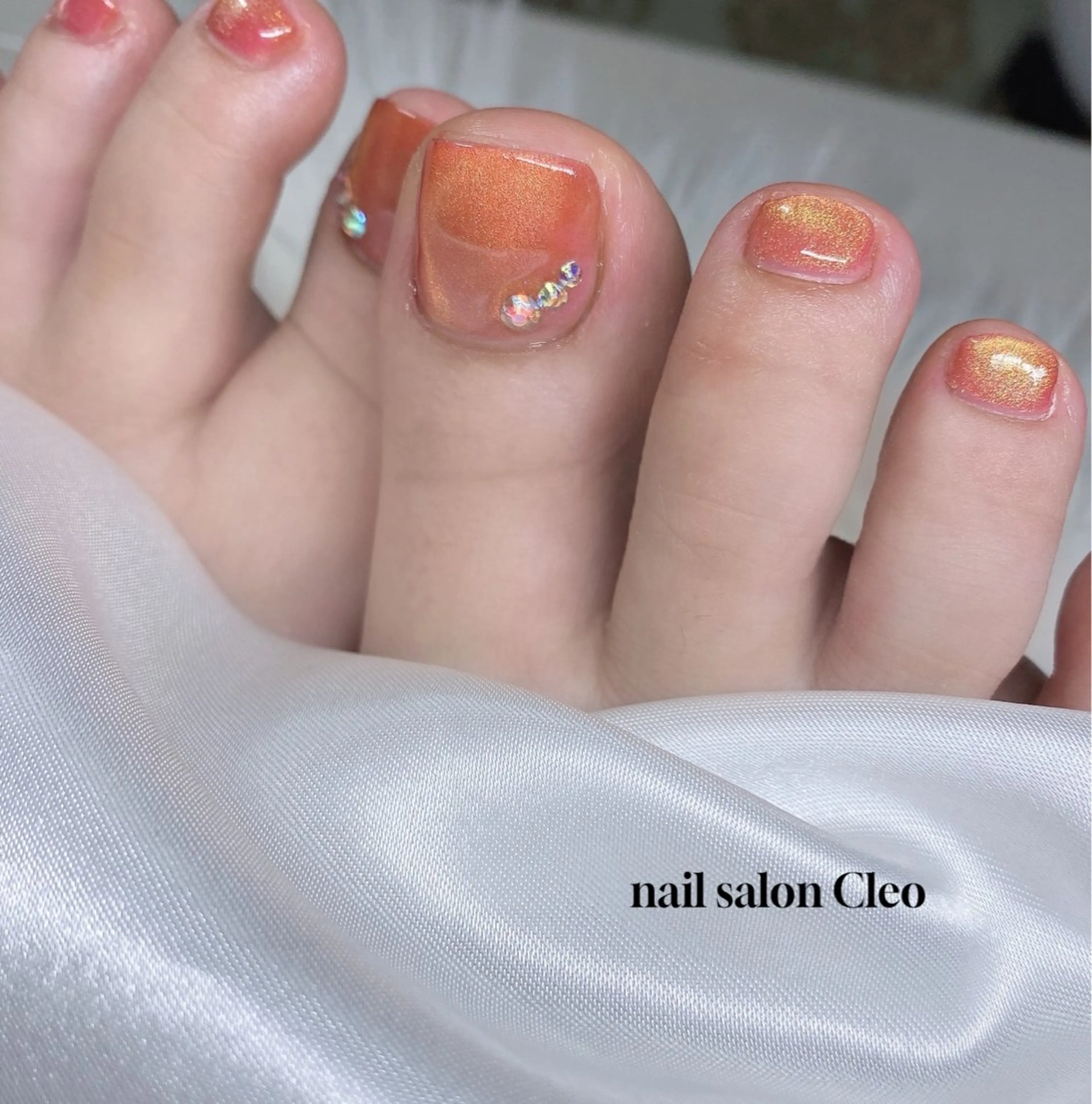 ネイル アートネイル キラキラネイル マグネットネイル ワンカラーネイル ストーンネイル Cleo クレオのネイルデザイン