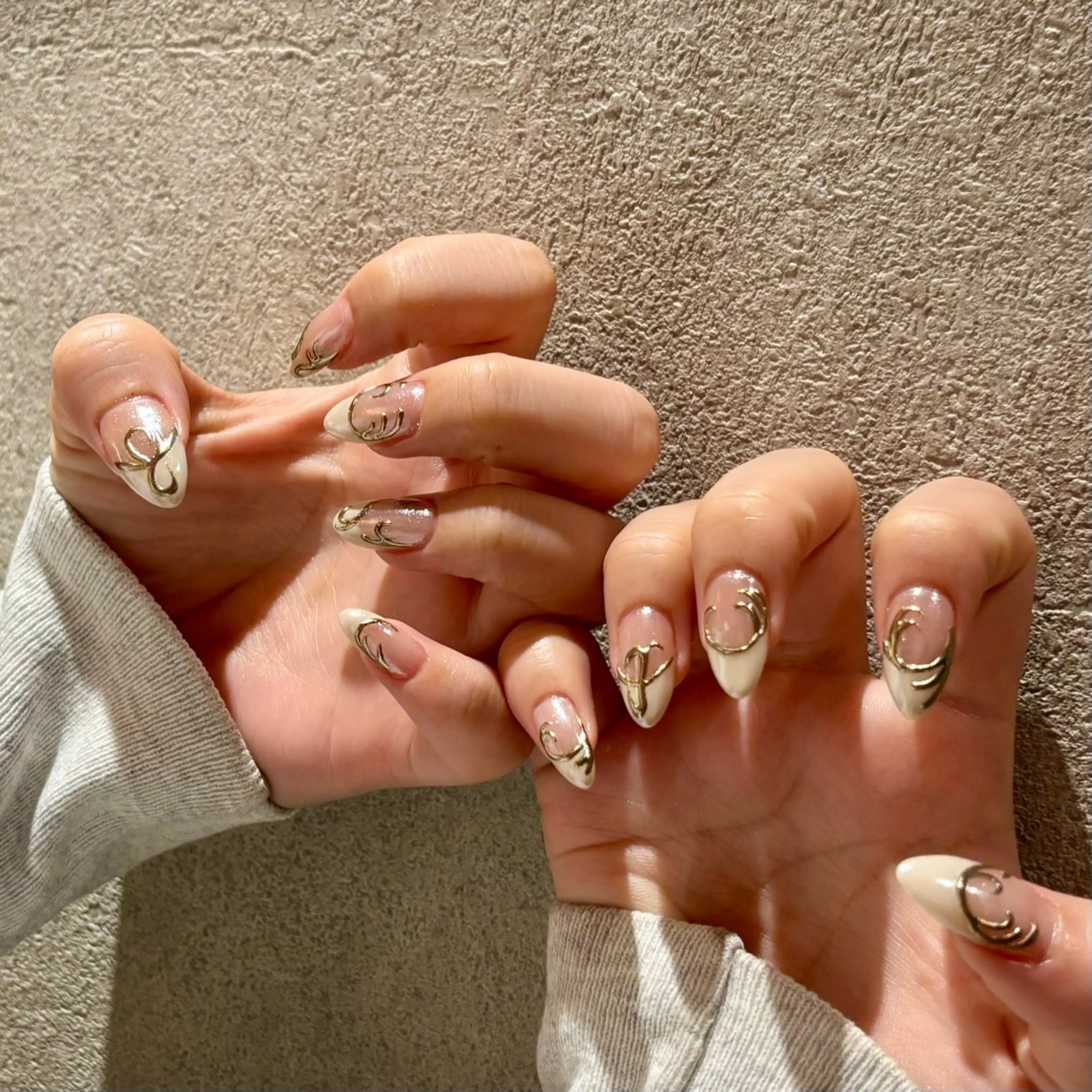 ネイル ジェルネイル マグネットネイル 持ち込み パラジェル シンプルネイル ハンドネイル パラジェル / マグネット/AYAのネイルデザイン