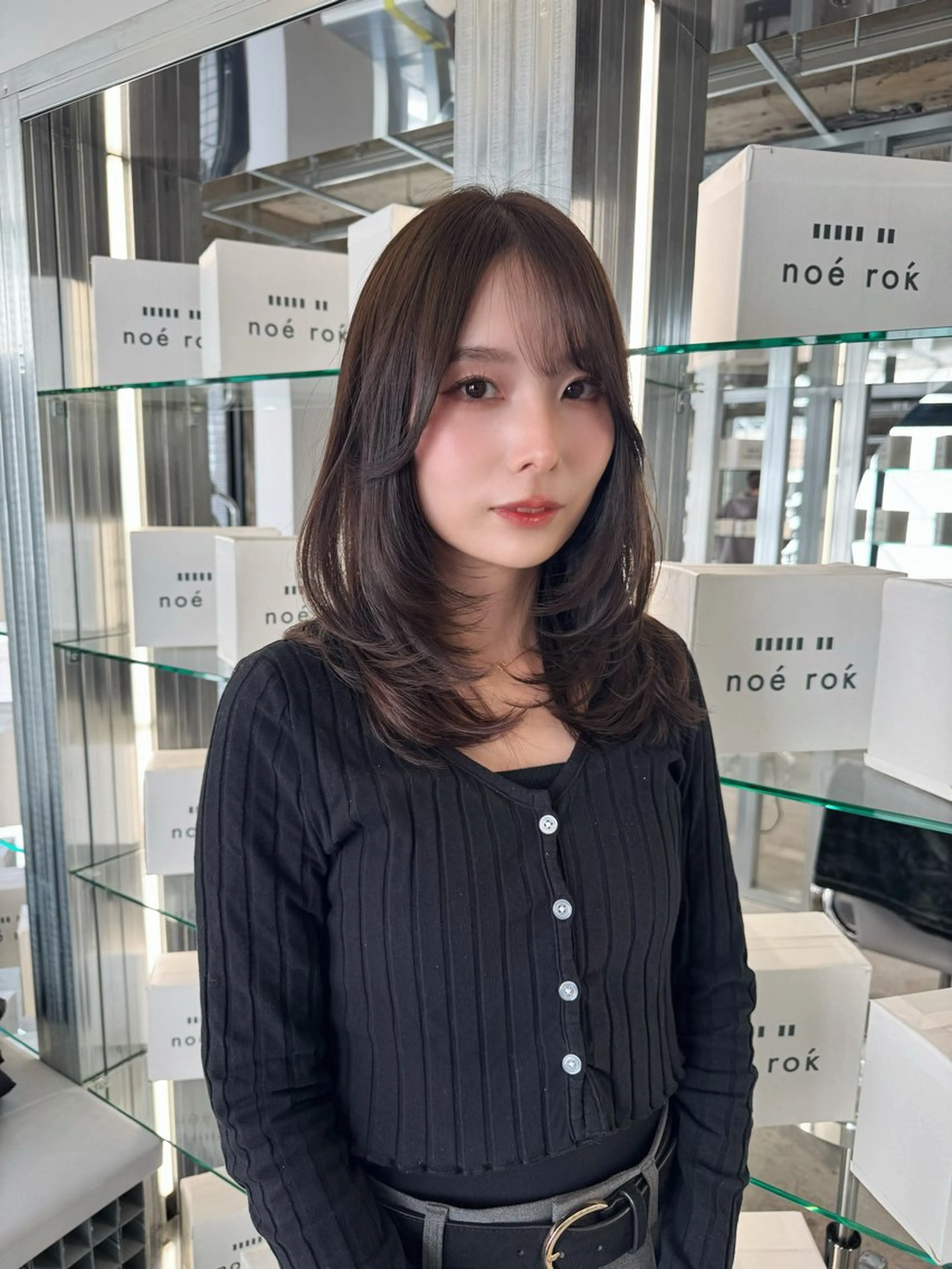 小顔カット＆髪質改善カラーの写真