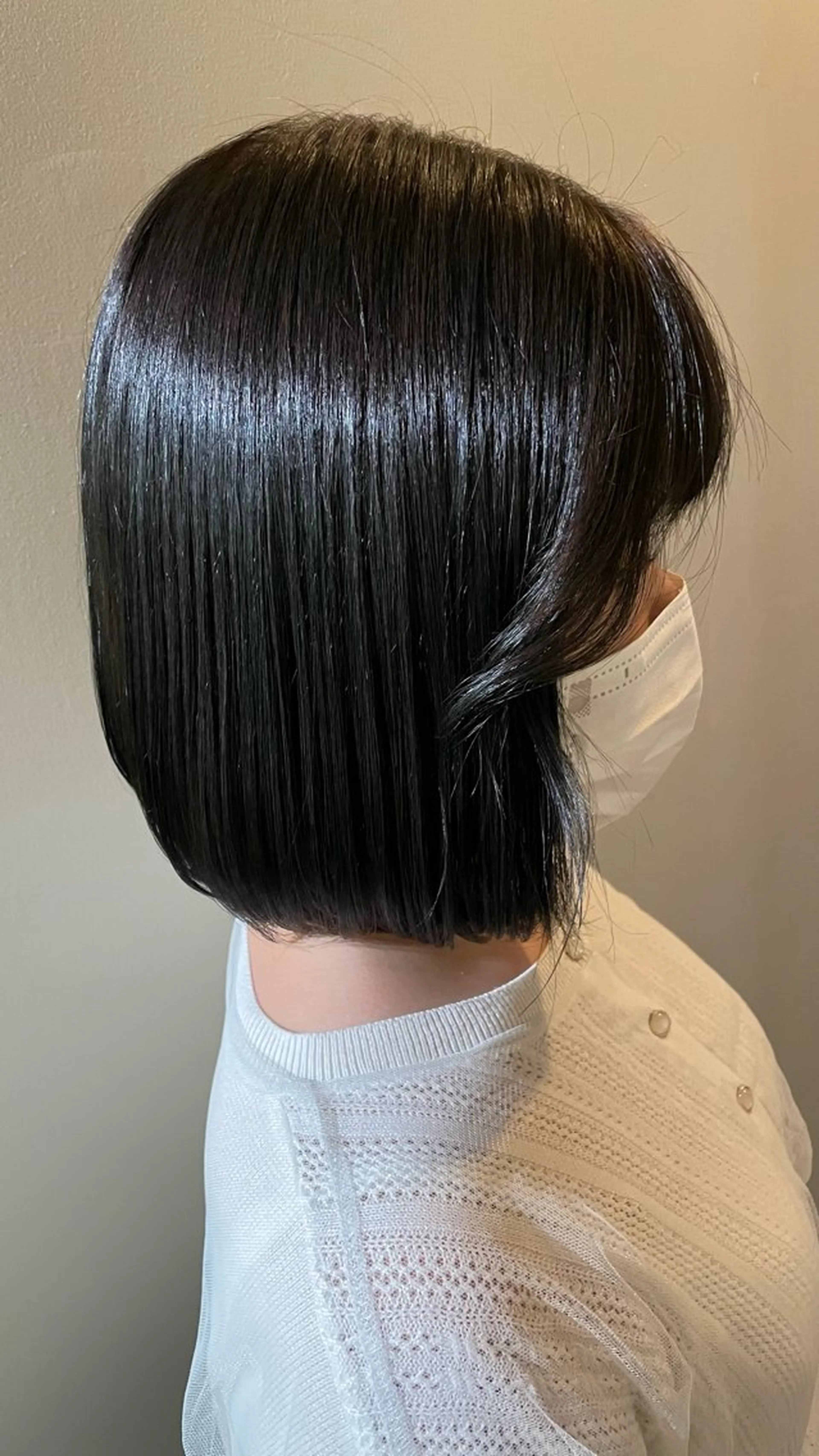 ミディアム カラー 黒髪 ブルーカラー ブルーブラック 透明感カラー オレンジ hair terrace M所属・郡山/透明感カラー /馬場アンドレアのヘアスタイル