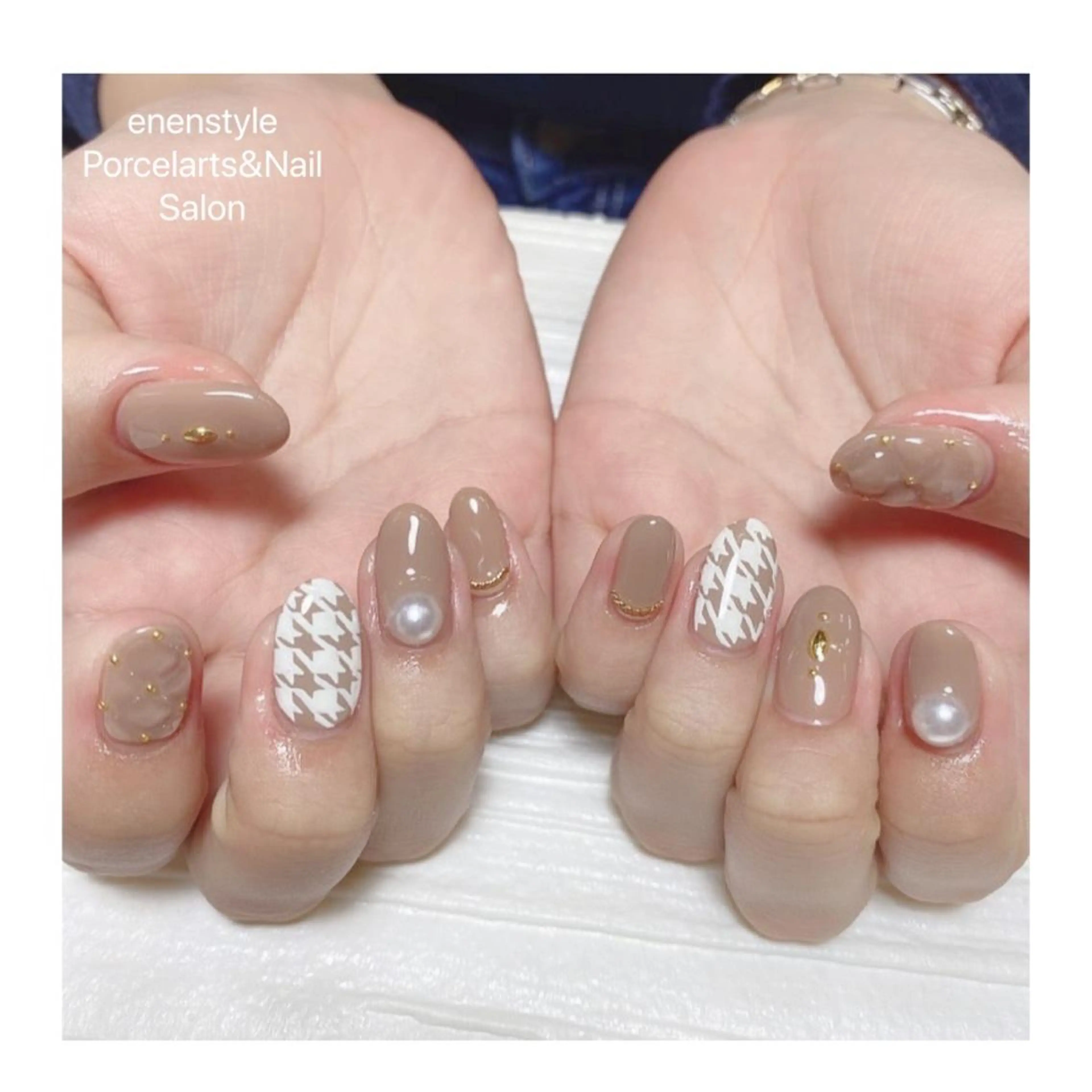 ミディアム ネイル ハンドネイル 👑enen style👑のネイルデザイン