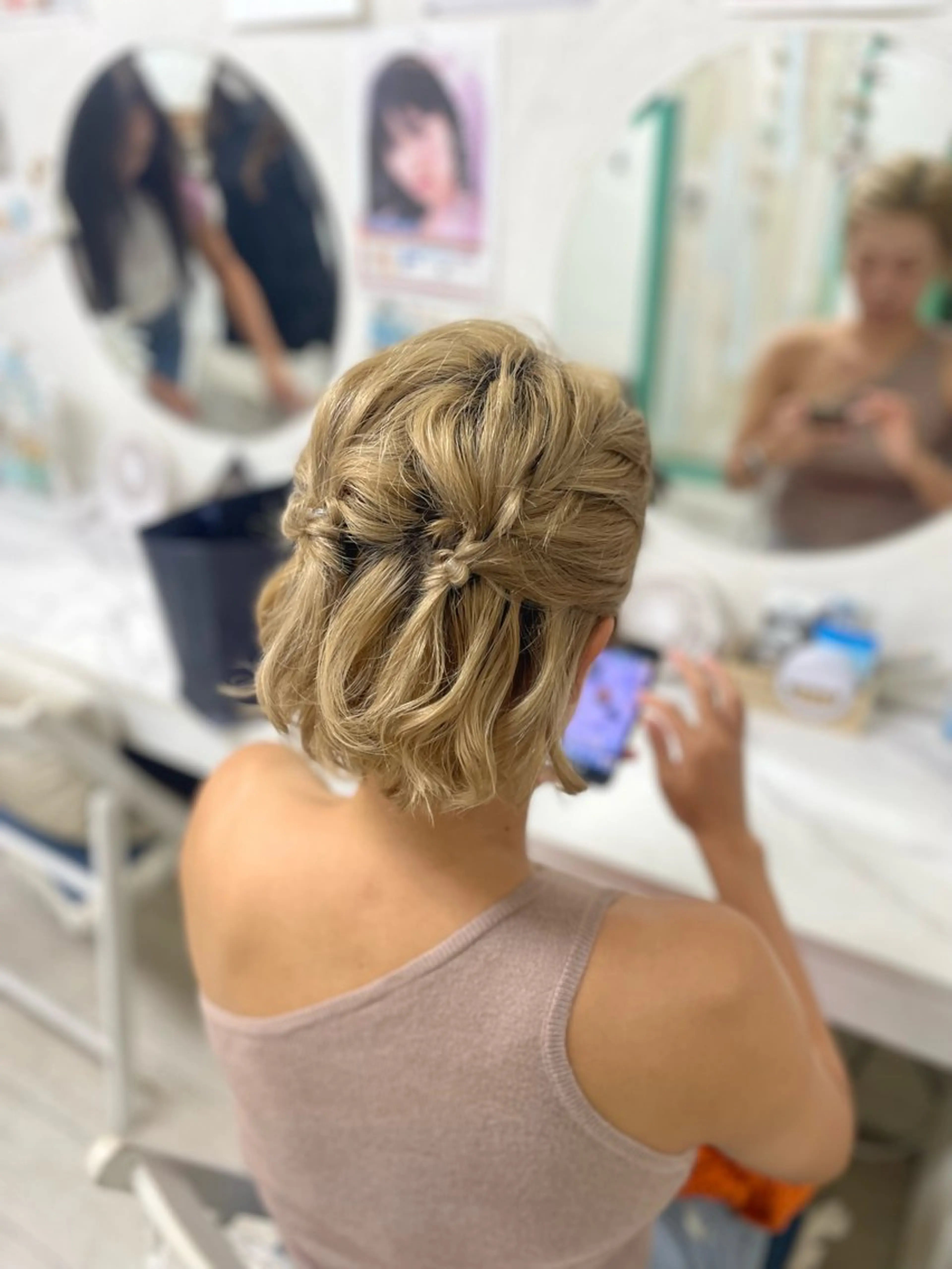 ショート ショートヘア ヘアセット 六本木0分ヘアセット ヘアメイクのヘアスタイル