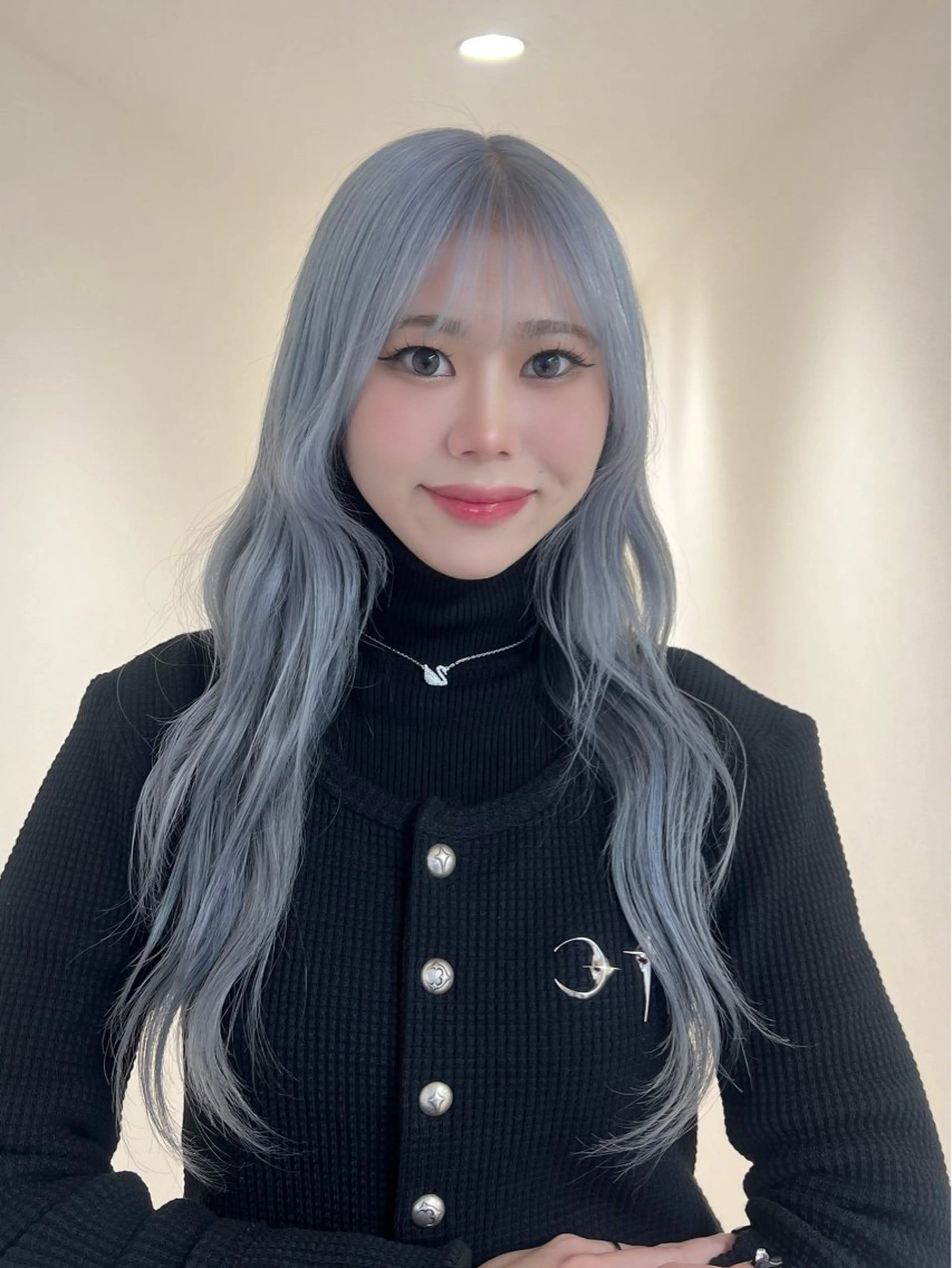 ロング リコ ハッシュカット 韓国レイヤーのヘアスタイル