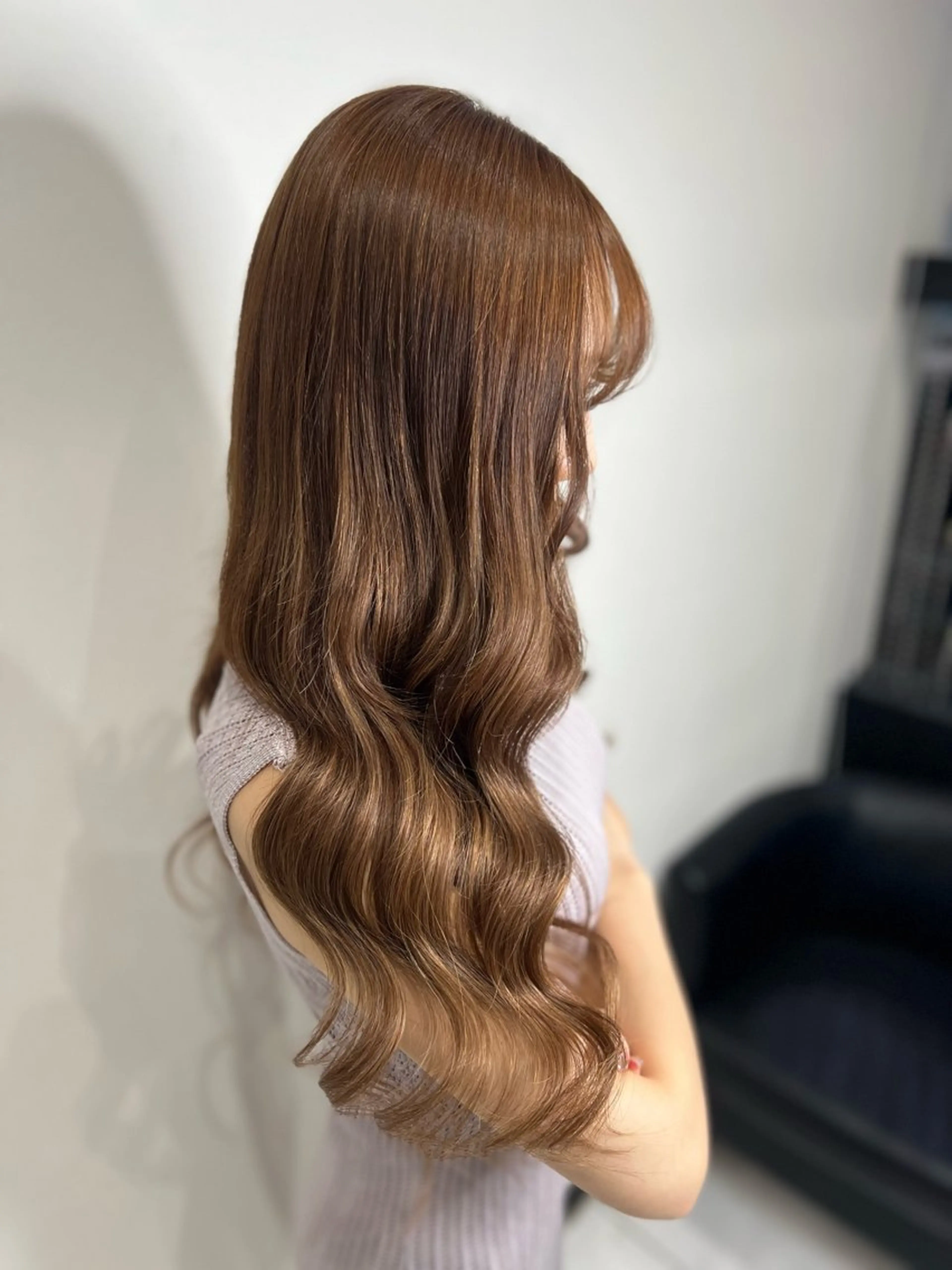 ロング カラー プルエクステ ベージュカラー ブラウンカラー エクステ ヘアカラー トリートメント エクステ YUDU🍊 germe/ジェルムのヘアスタイル