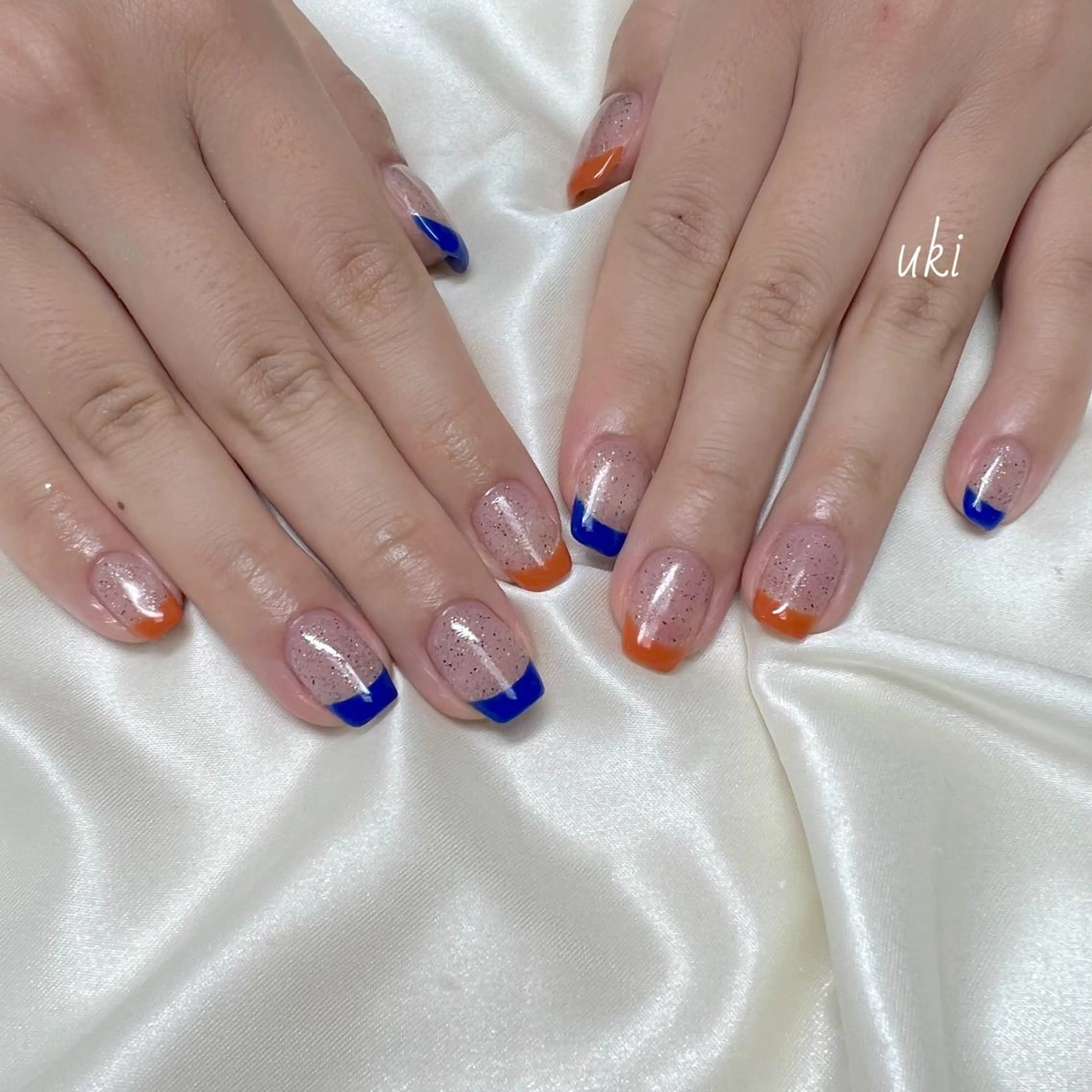 ネイル フレンチネイル 夏ネイル ハンドネイル Ameri nail /UKIのネイルデザイン