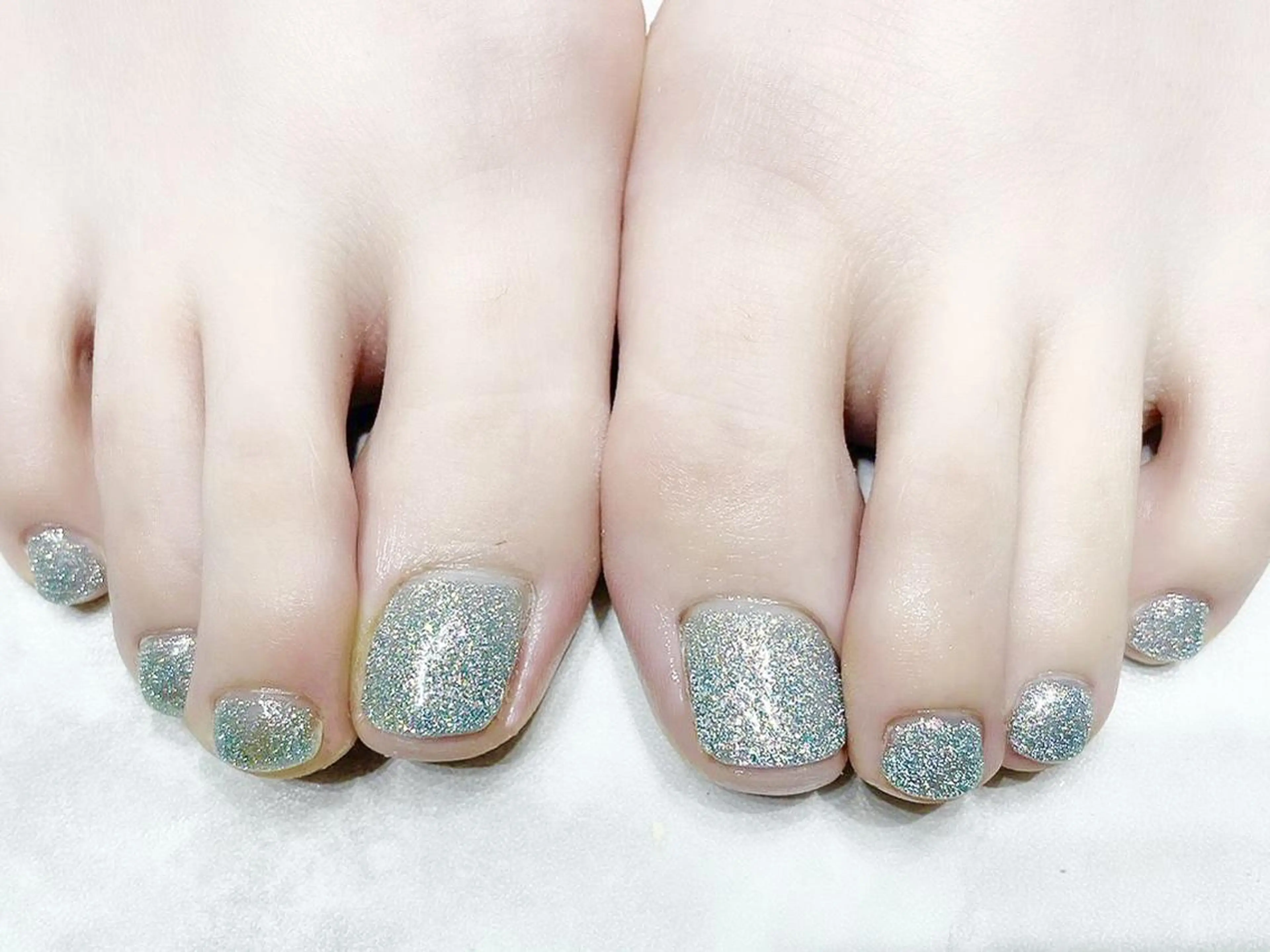 【オフ有り】フットネイル　ワンカラー👣🎀の写真