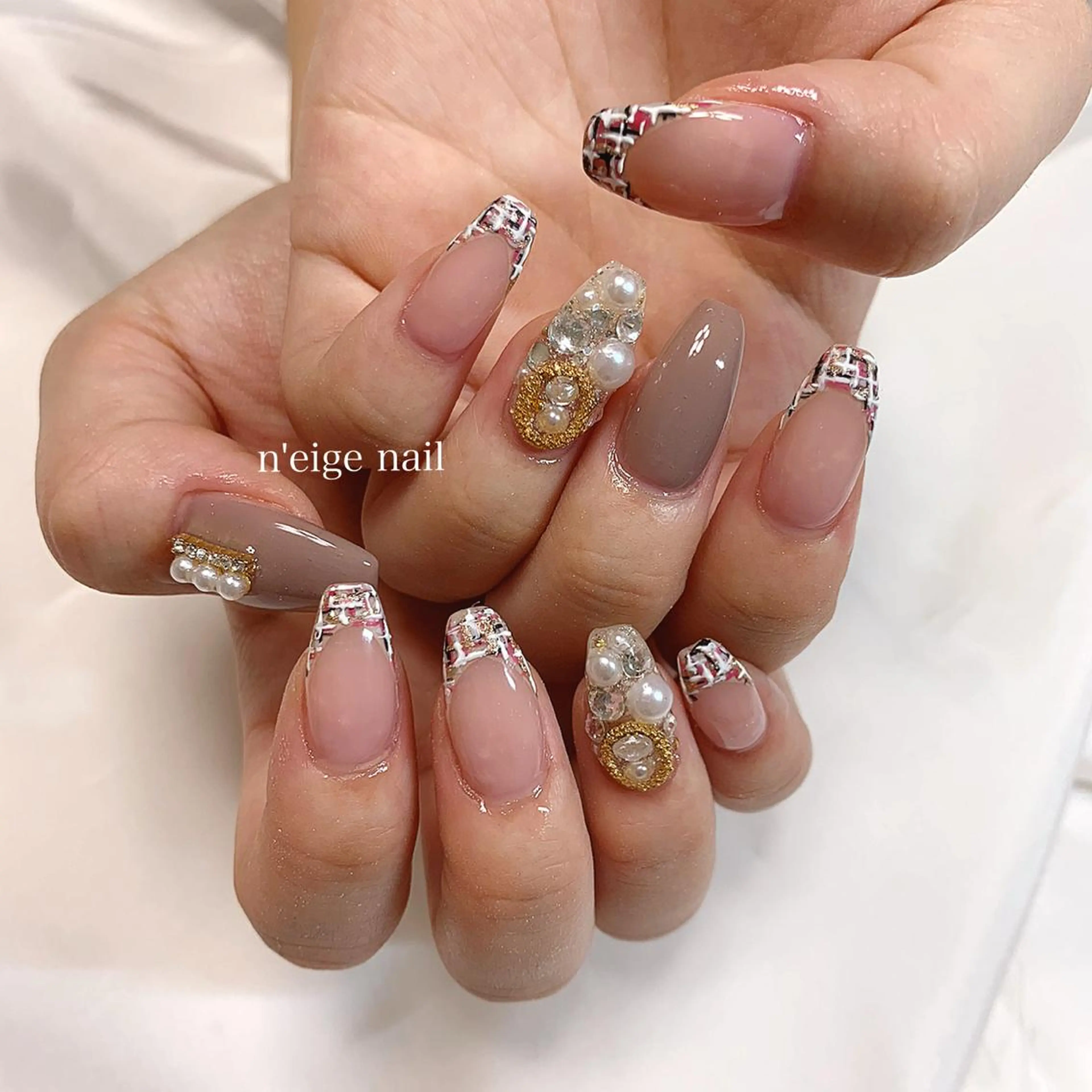 ネイル アートネイル ハート キラキラネイル 韓国ネイル ニュアンスネイル 大谷 綾香のネイルデザイン