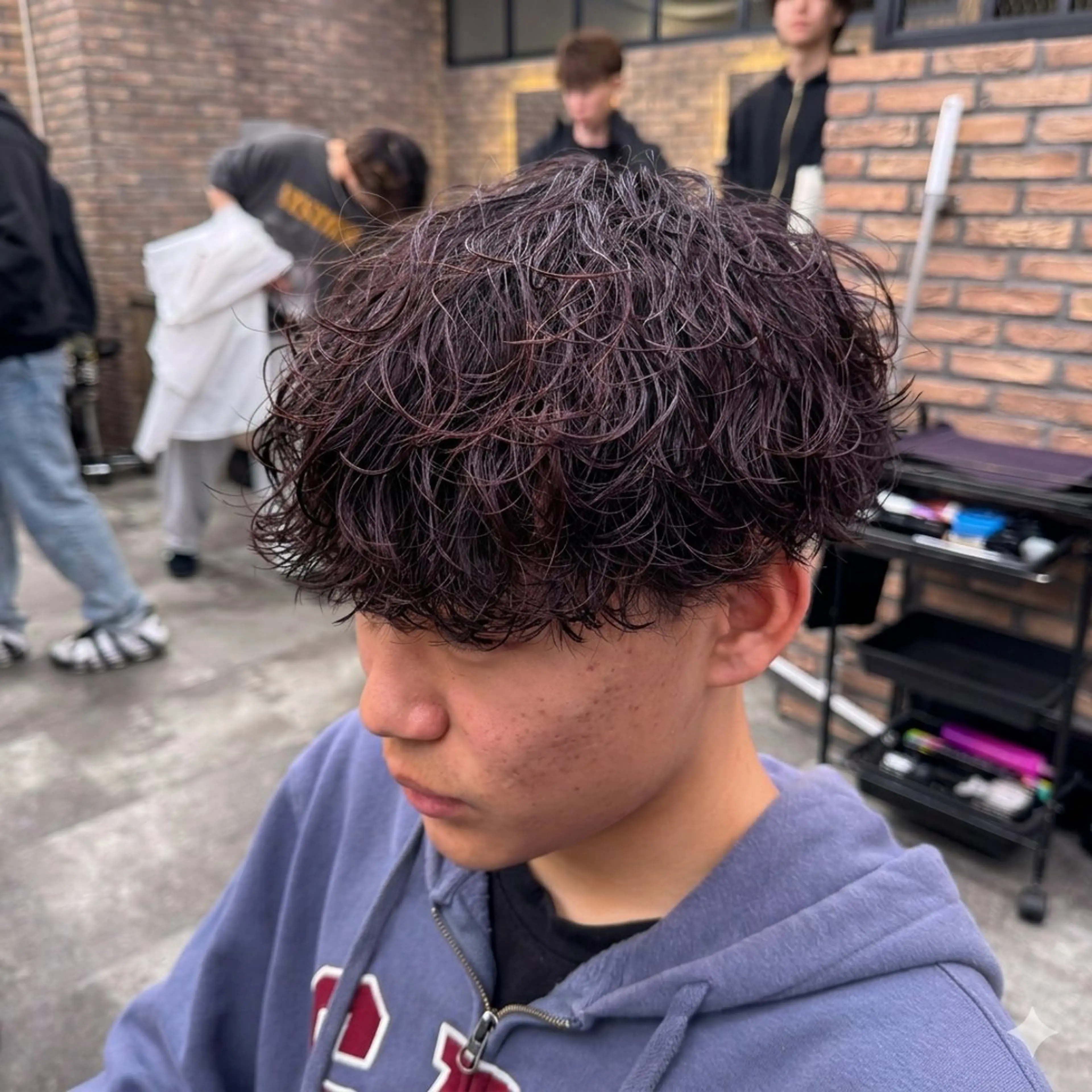 ミディアム カラー パーマ メンズ メンズ韓国風 韓国風カラー 韓国風ヘア 三浦 洋斗のヘアスタイル