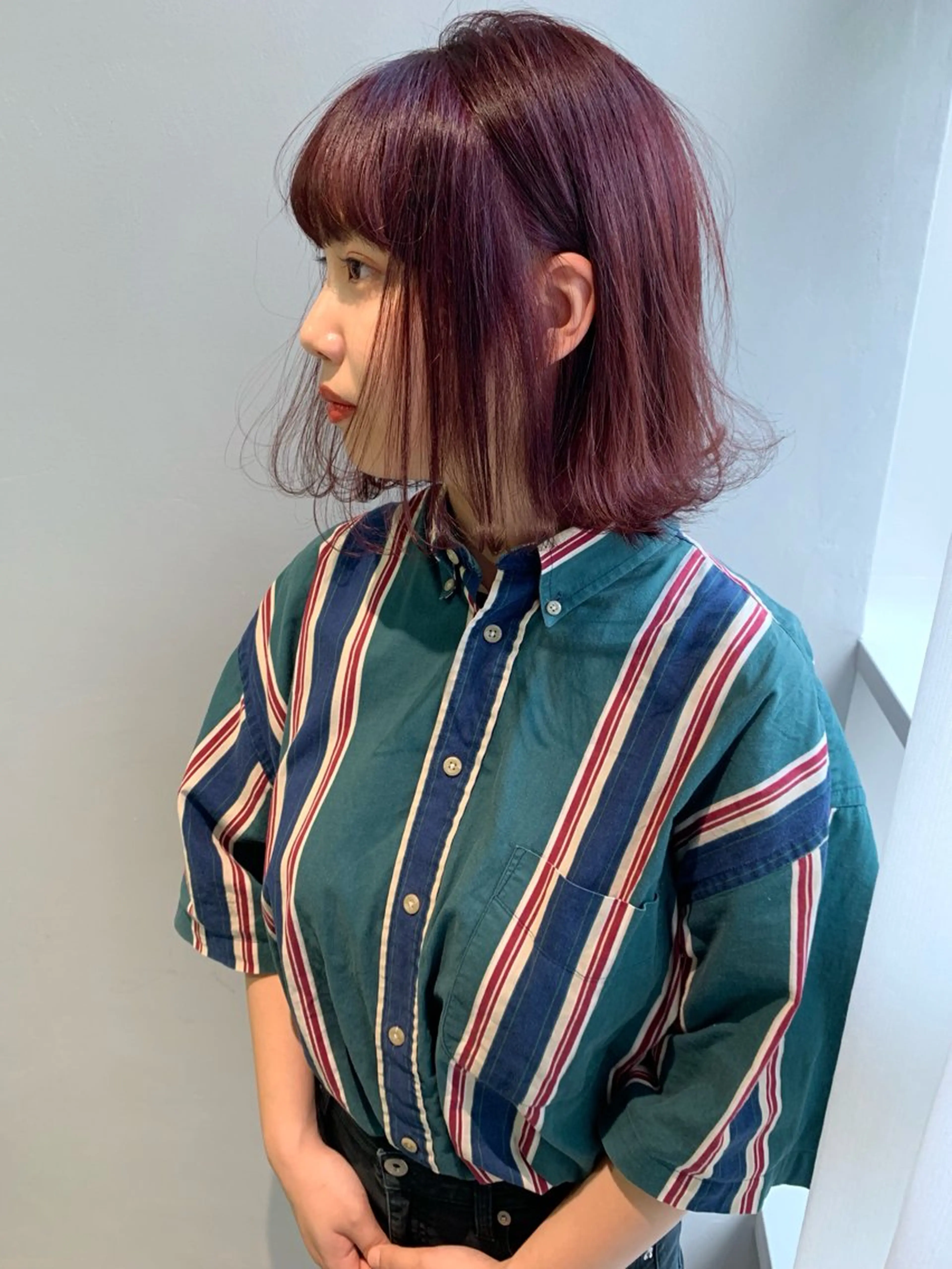 ミディアム カラー ヘアカラー トリートメント レイヤーカット🪄 耳ツボ🎀Ayumiのヘアスタイル