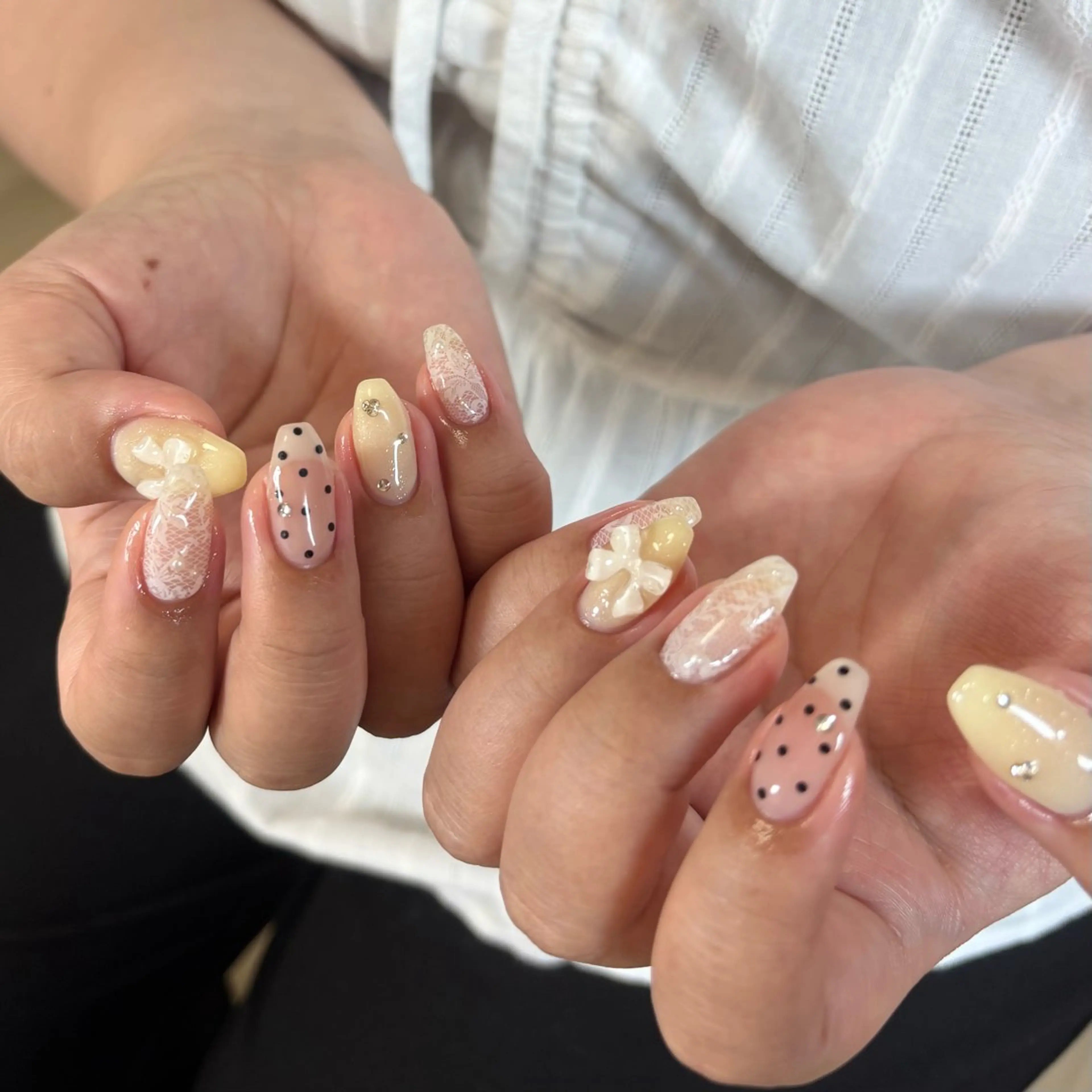 ネイル ドット レース ハンドネイル moufu.nail /sayaka 本町のネイルデザイン