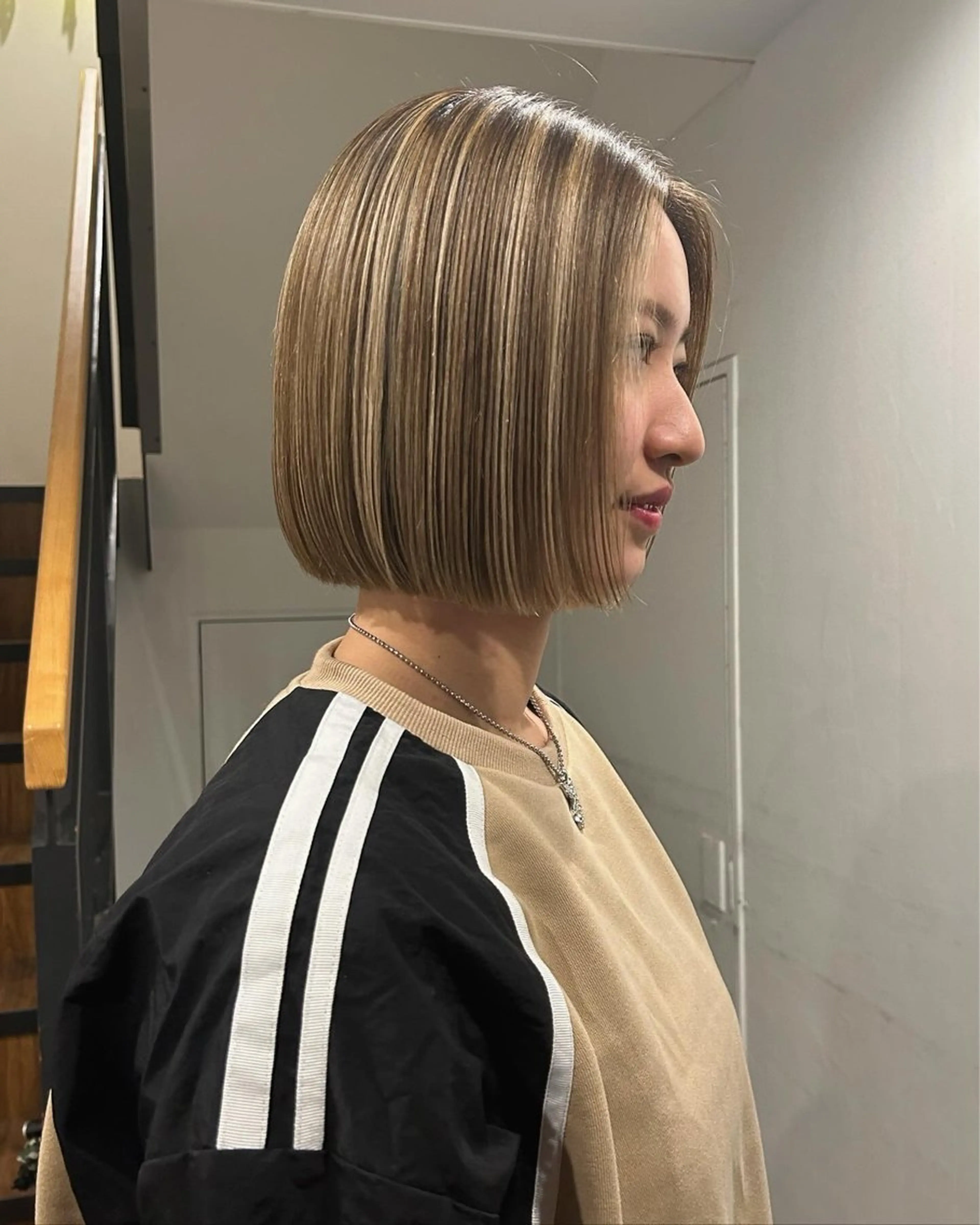 ショート 心斎橋/レイヤー/ ブリーチ/モエのヘアスタイル