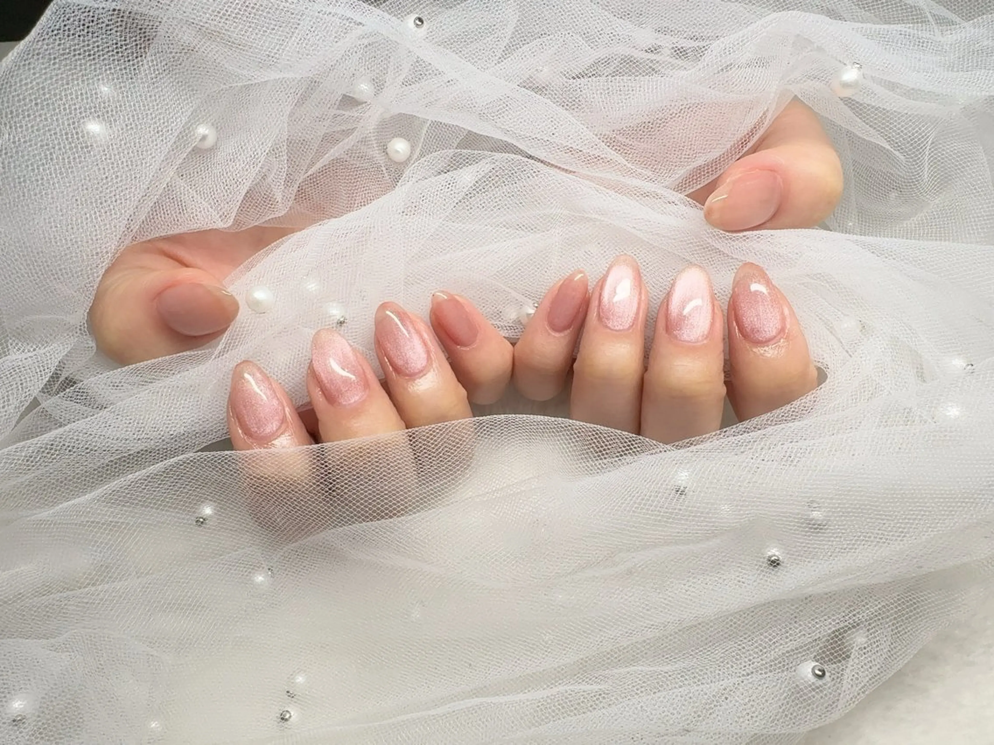 ネイル I-nailロング /ワンホン/キラキラのネイルデザイン