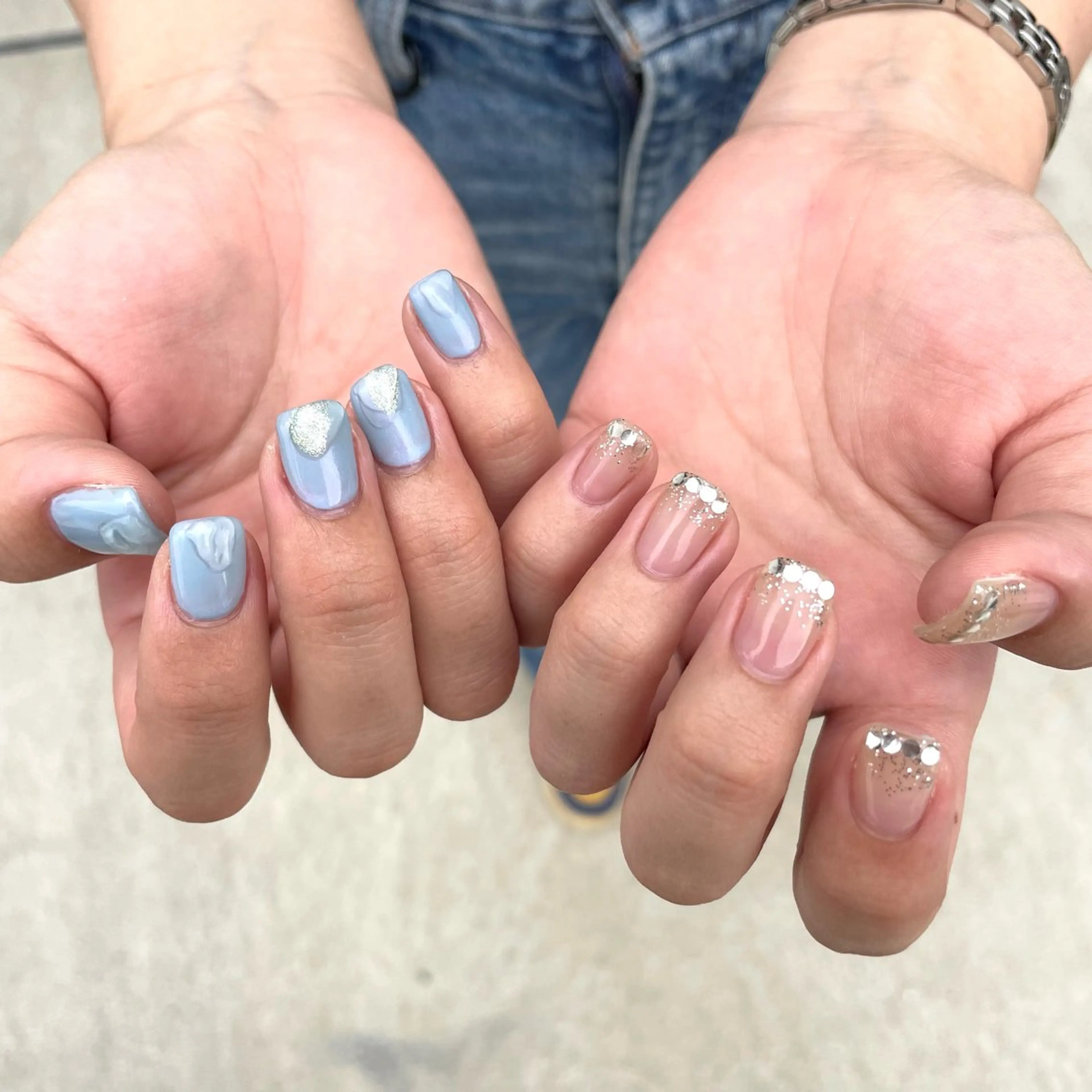 ネイル ハンドネイル Sea  nail by emaのネイルデザイン