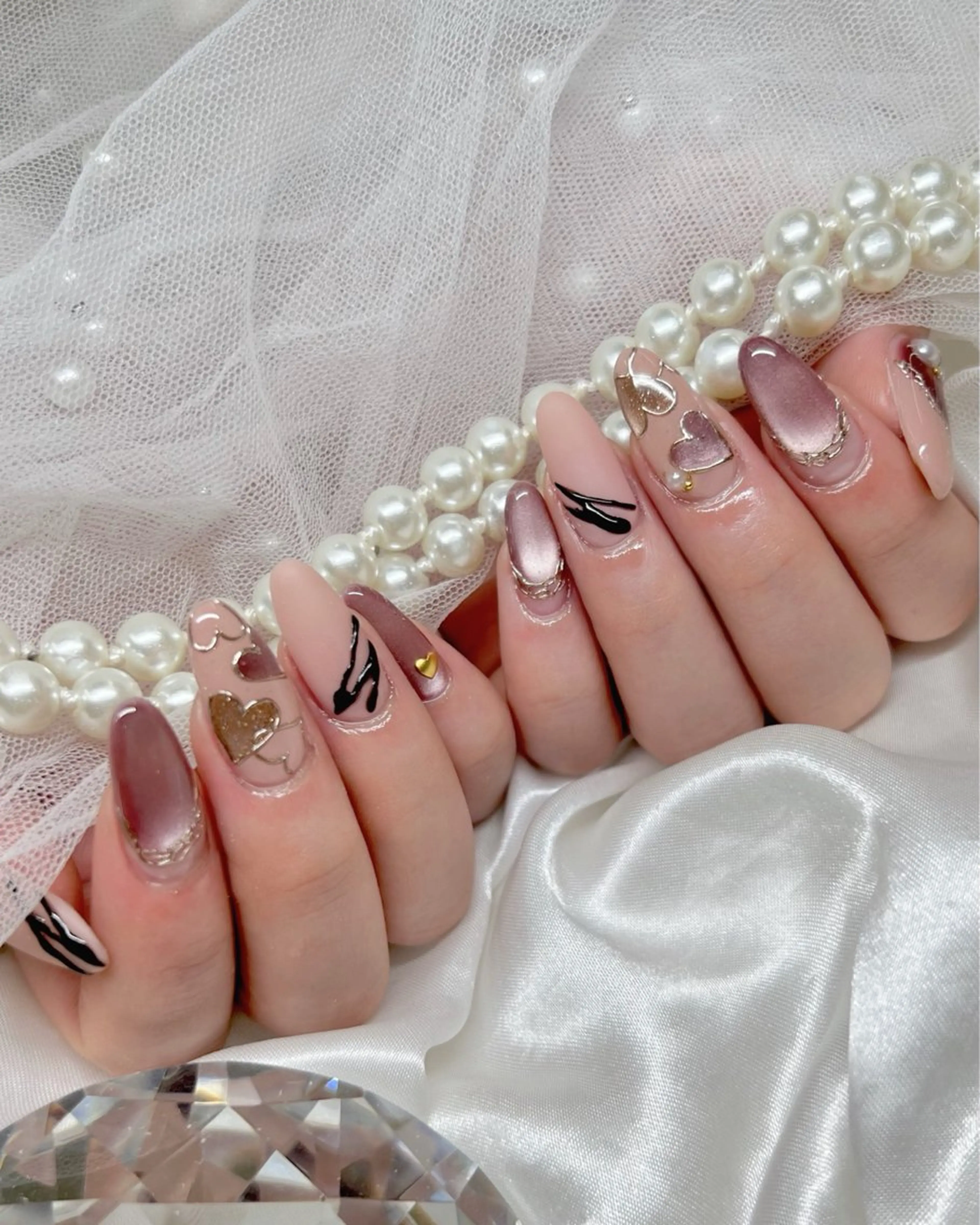 ロング ハンドネイル Nailsalon Angeのネイルデザイン