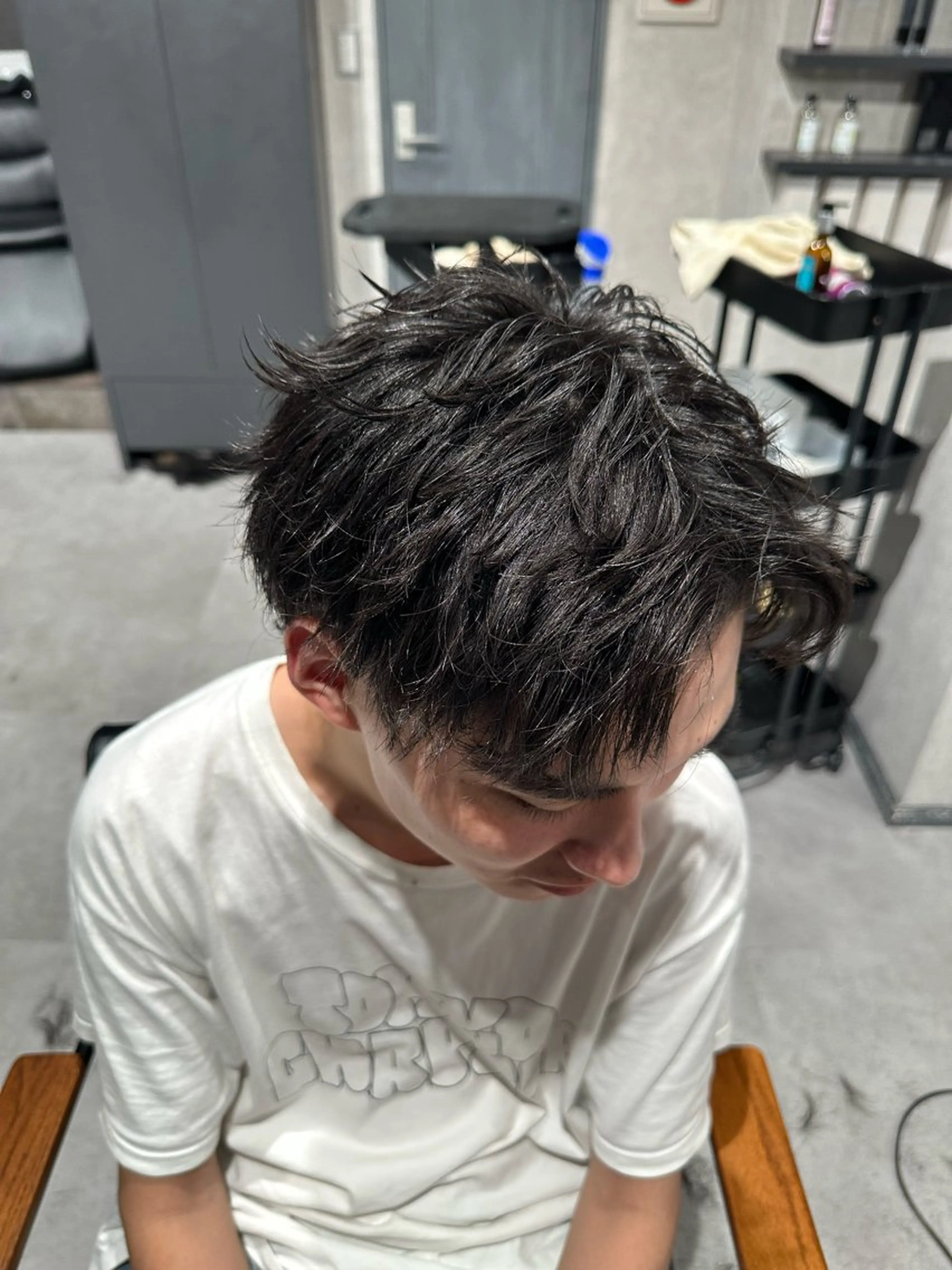 ショート パーマ ヘアアレンジ メンズ メンズヘア静岡 ✂︎Ryuheiのヘアスタイル