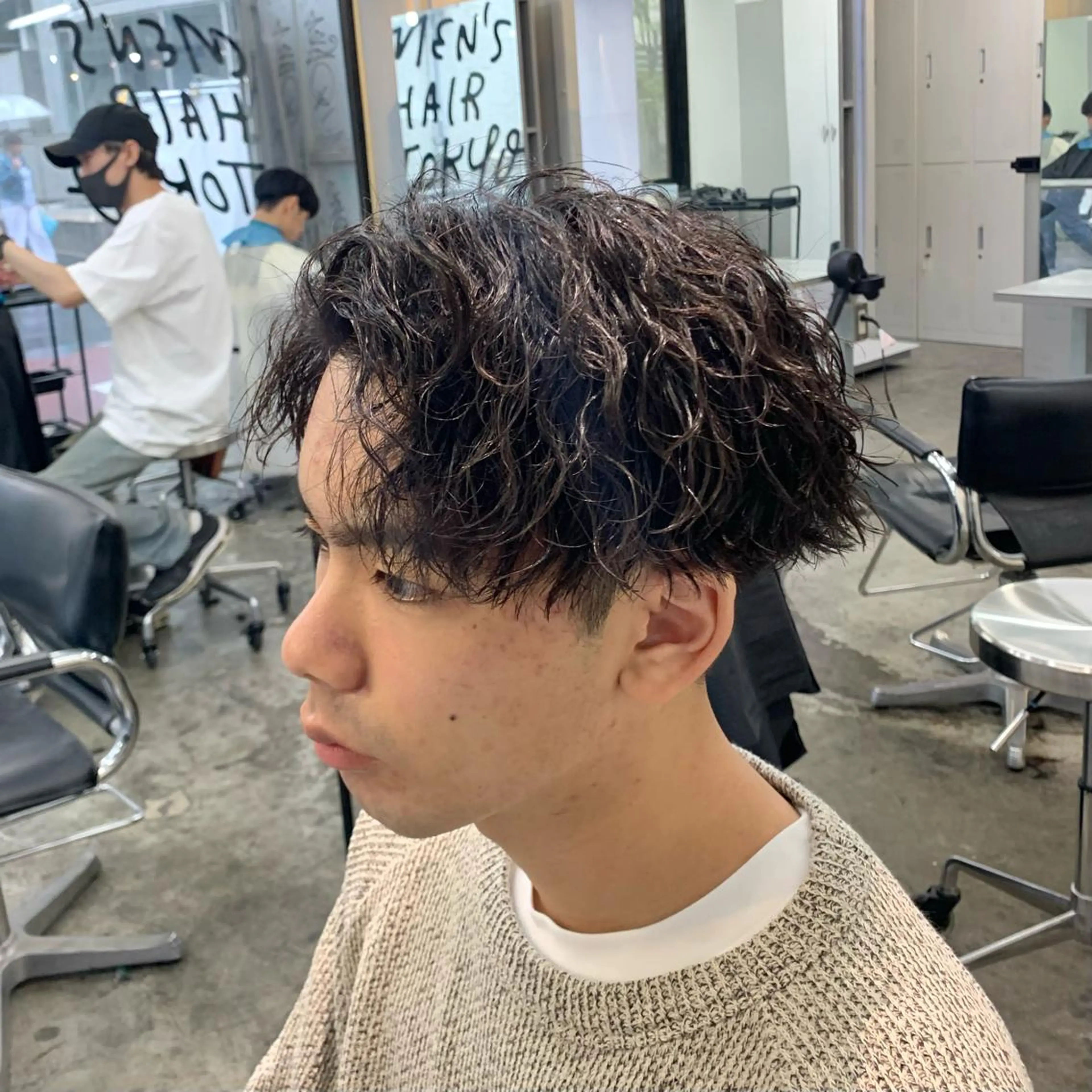 ショート パーマ メンズ カット パーマ メンズ特化美容師/ 藤戸 椋のヘアスタイル