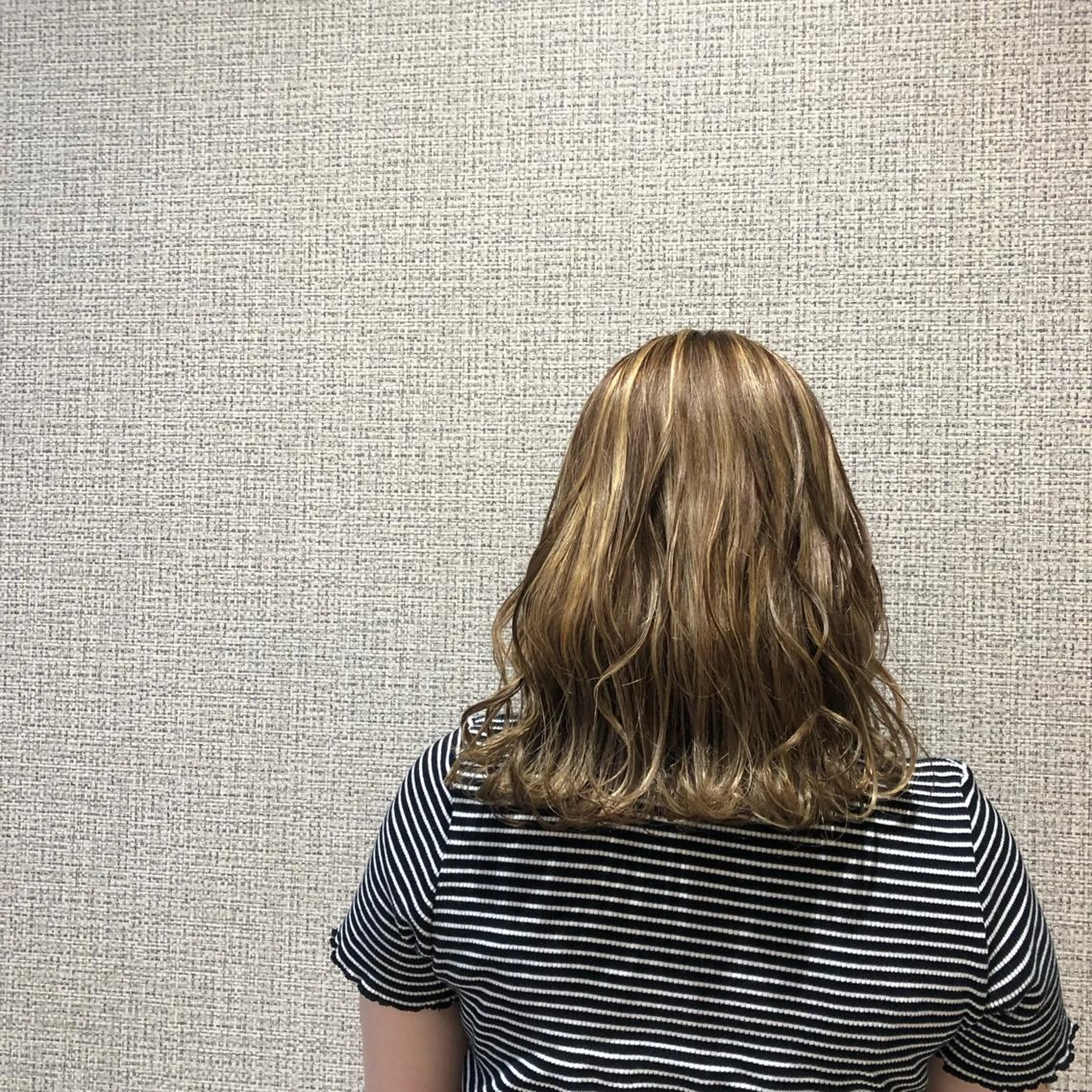 セミロング ハイライト ムトウセイマ/ 縮毛矯正/ブリーチのヘアスタイル