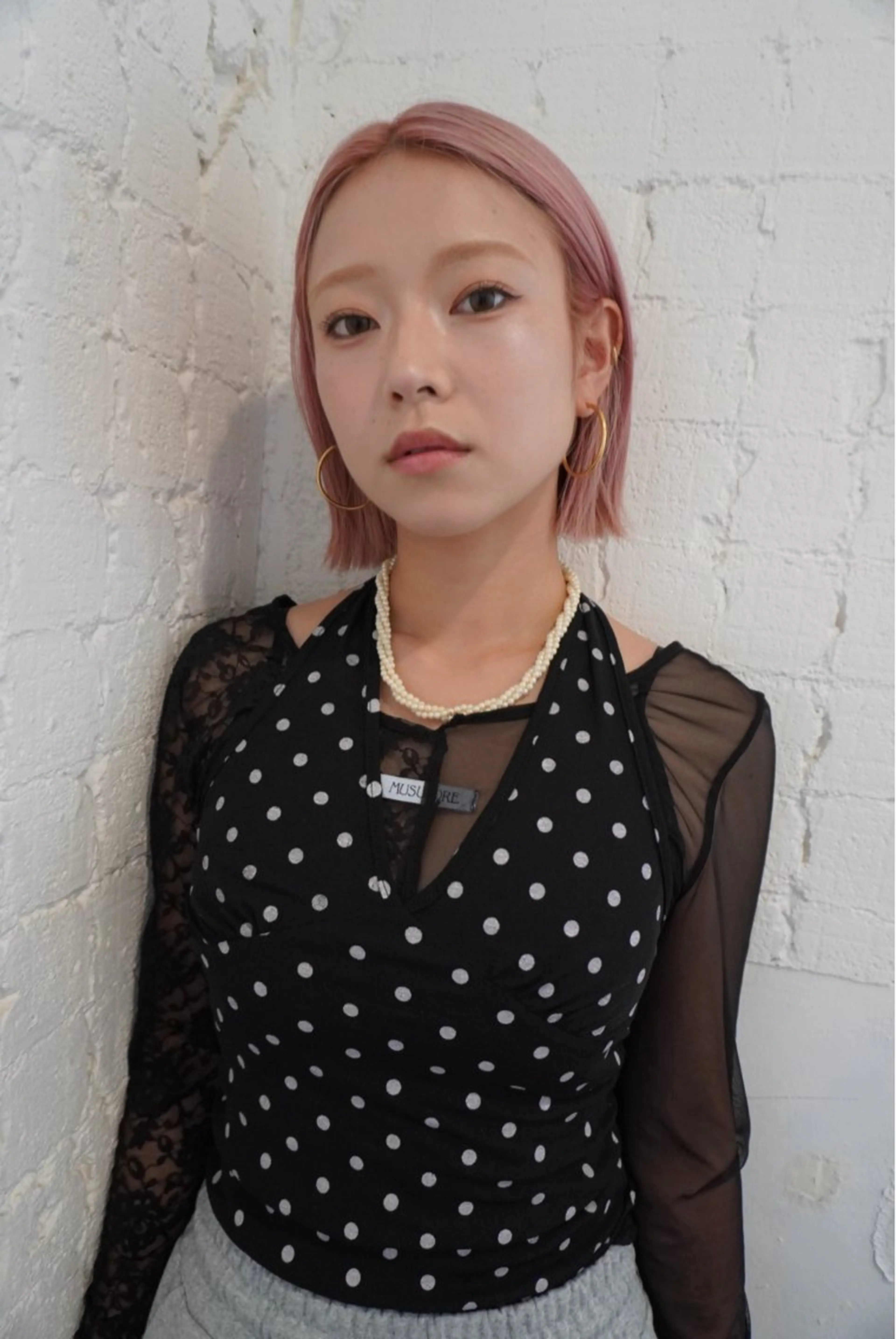 ショート 切りっぱなしボブ ボブ HITOMI 福岡パーマのヘアスタイル