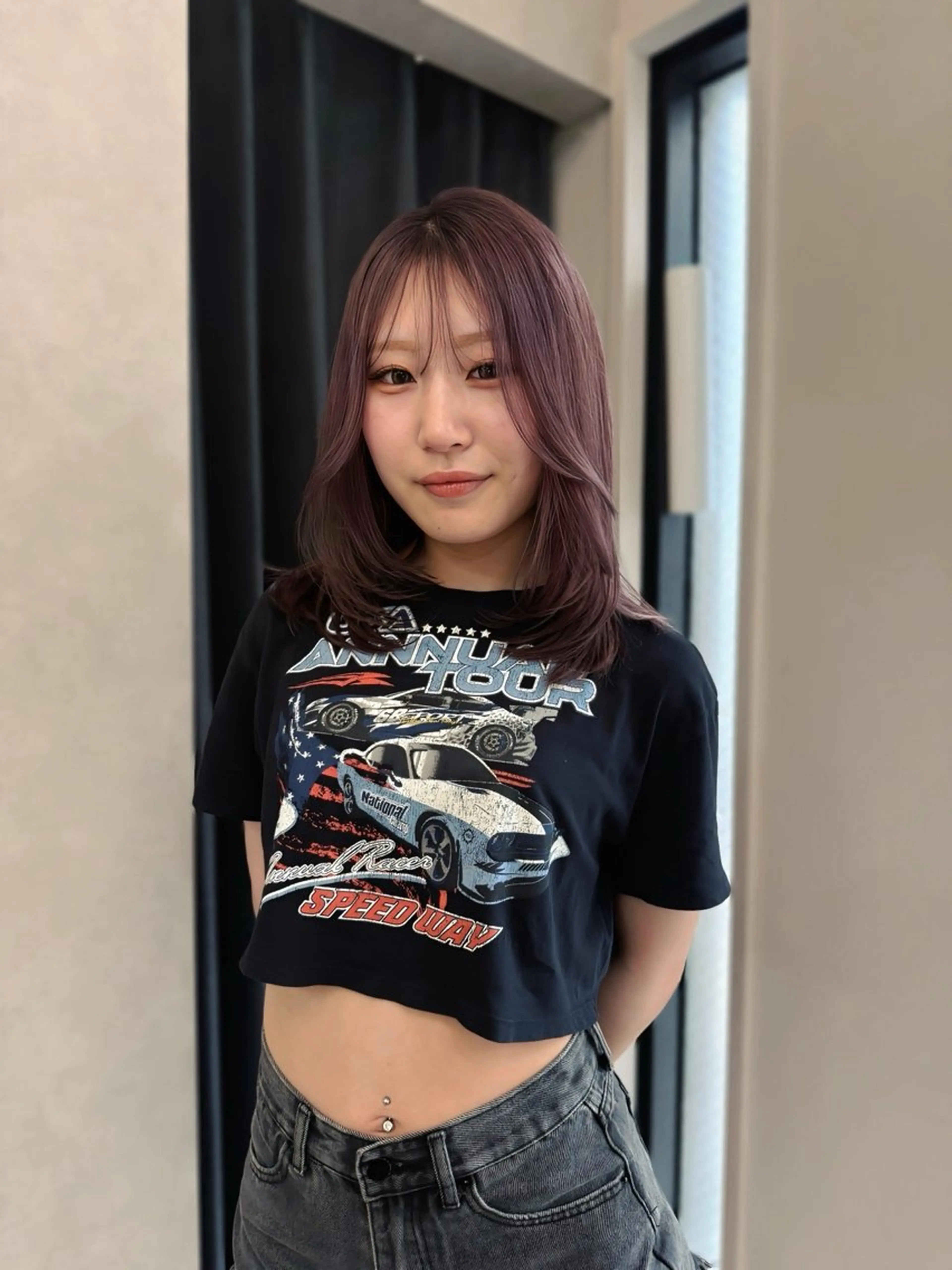 ミディアム カラー 韓国・透明感カラー ／堀江／みずき🐩のヘアスタイル