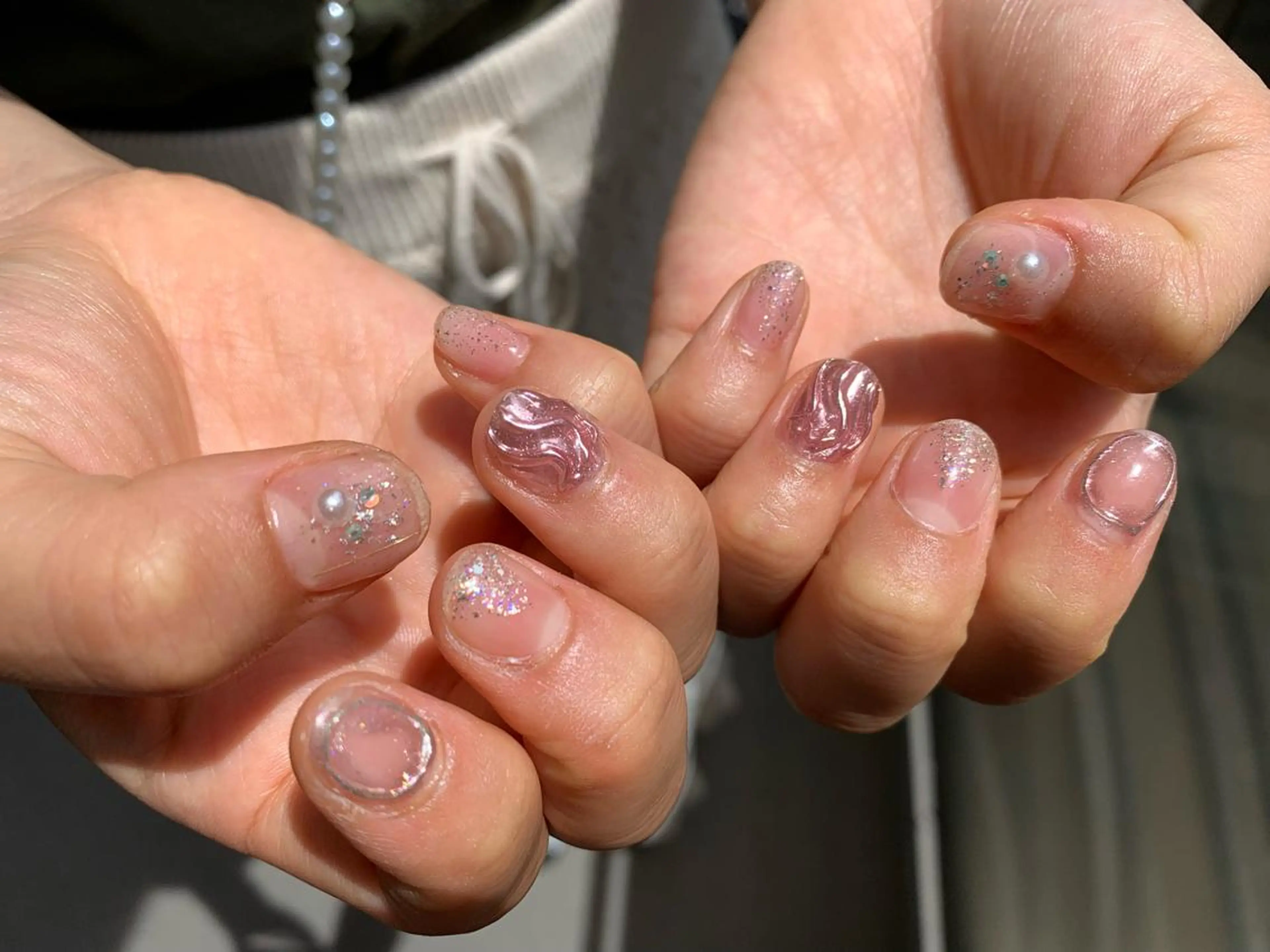 ネイル クリアネイル マキノ ユイのネイルデザイン