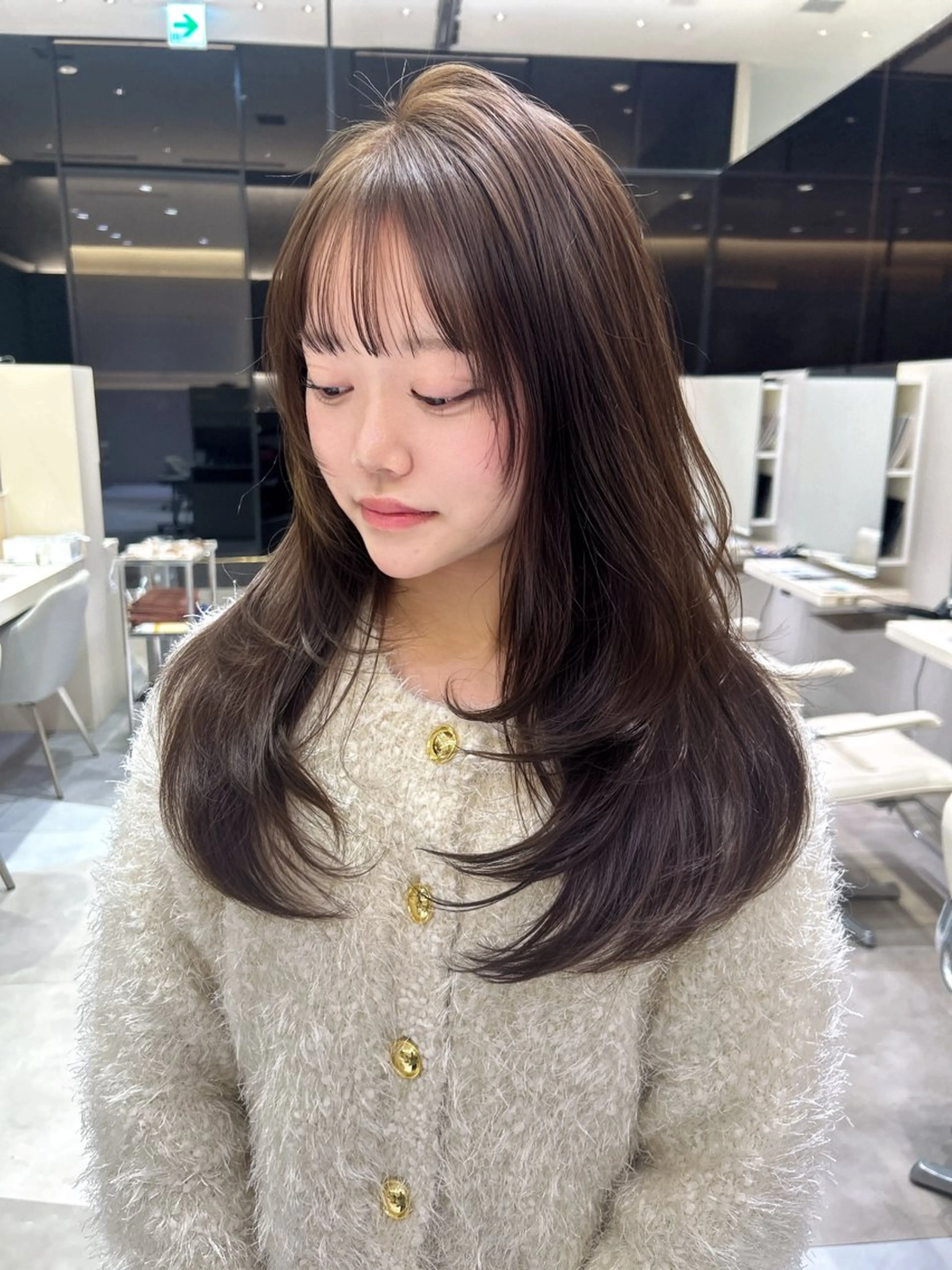 ロング カラー カット ヘアカラー トリートメント レイヤーカット/ ダブルカラー/たくみのヘアスタイル