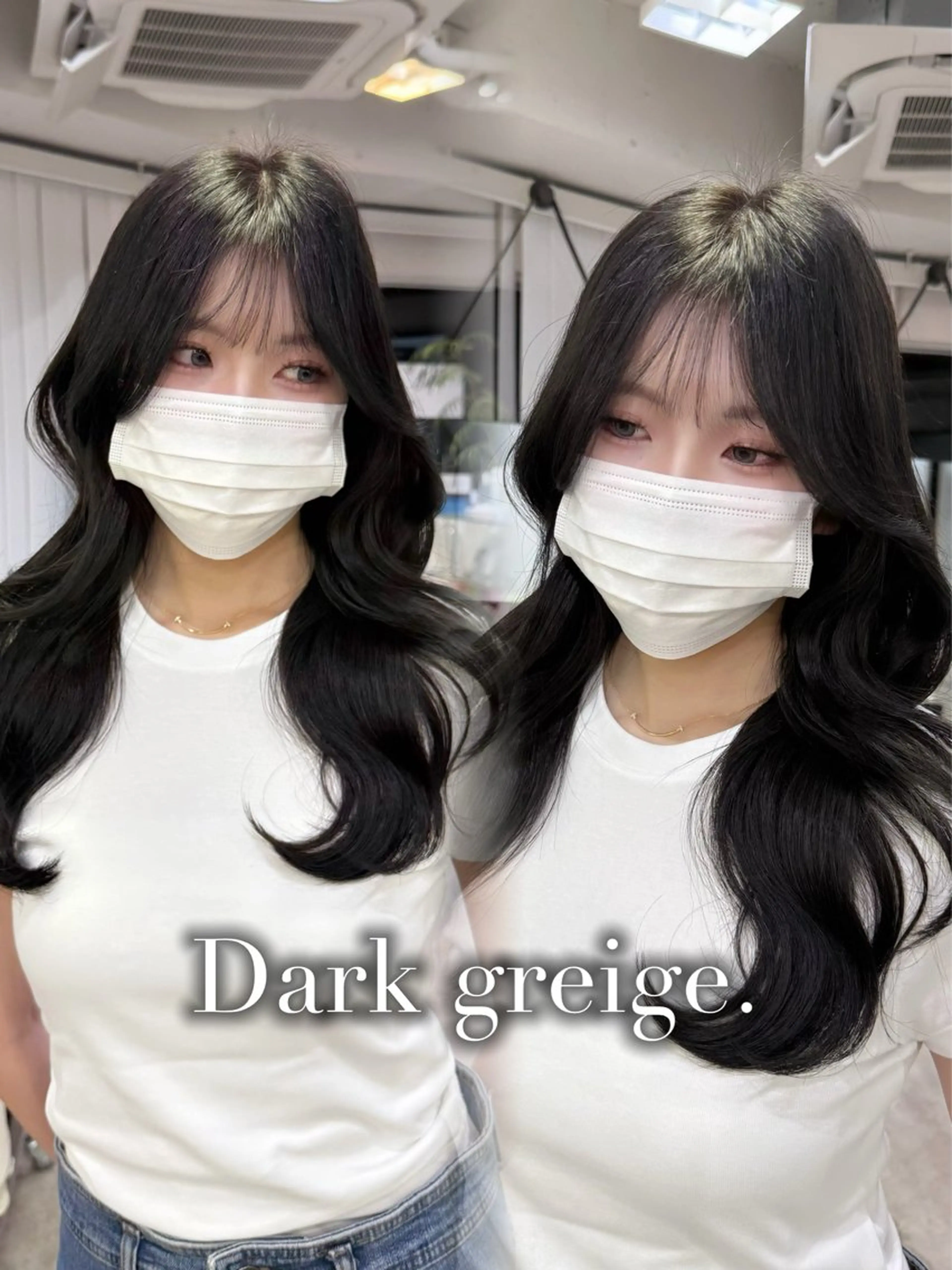 ロング カラー 透明感カラー ダークグレー ダークグレージュ グレージュ 透明感カラー/ RIKO🌺🥥のヘアスタイル