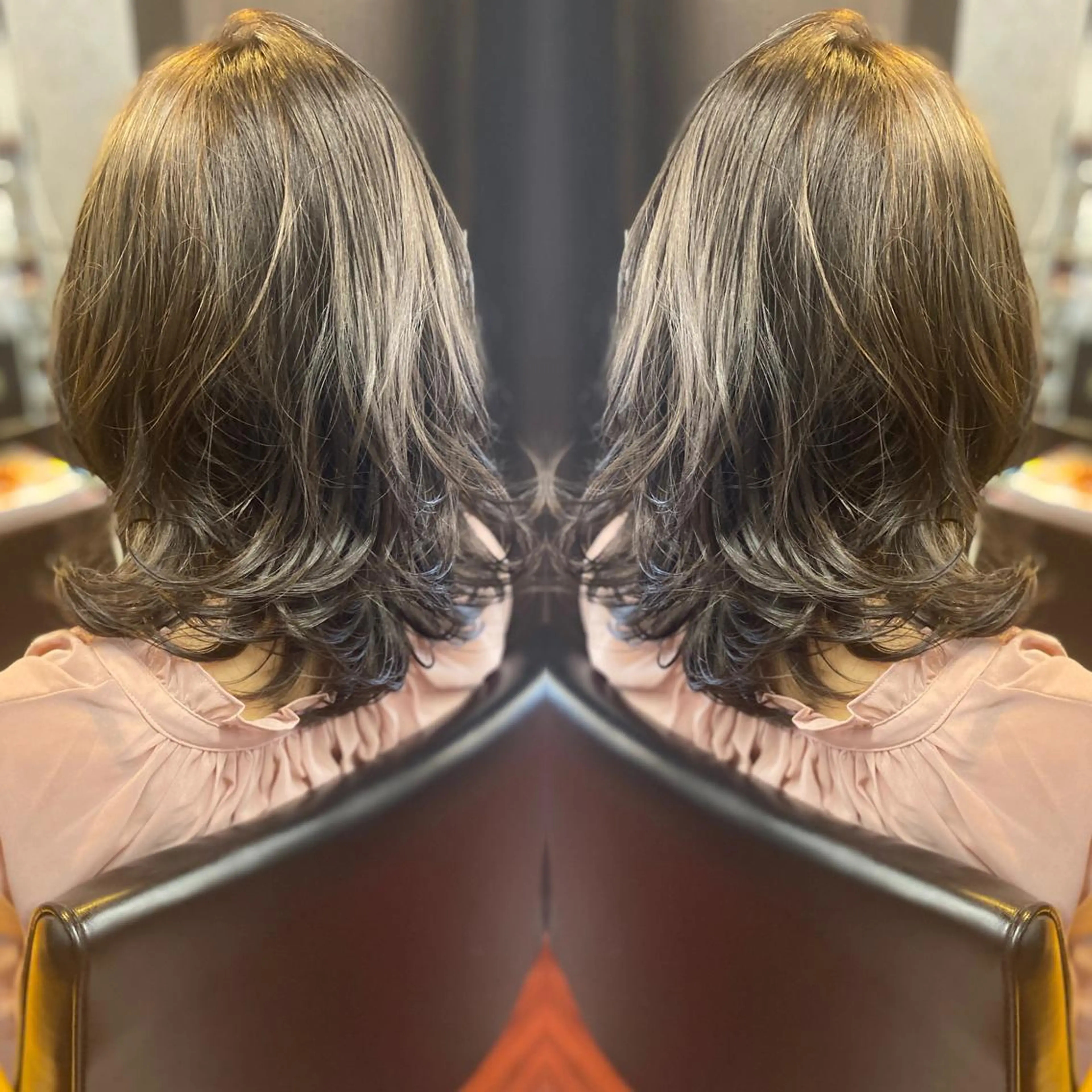 ミディアム カラー ヘアアレンジ 透明感カラー カット ヘアカラー トリートメント Luzir⭐︎ GEN⭐︎のヘアスタイル