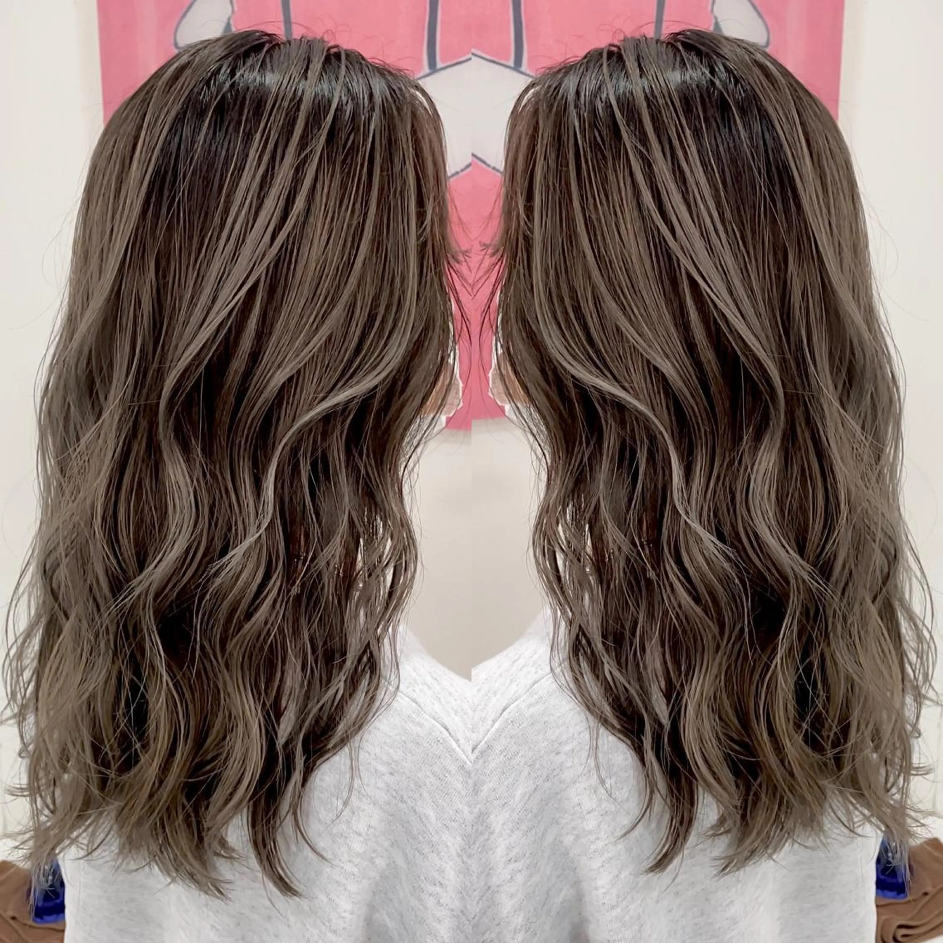 ミディアム カラー カット ヘアカラー トリートメント 縮毛/レイヤー 韓国/橋口のヘアスタイル