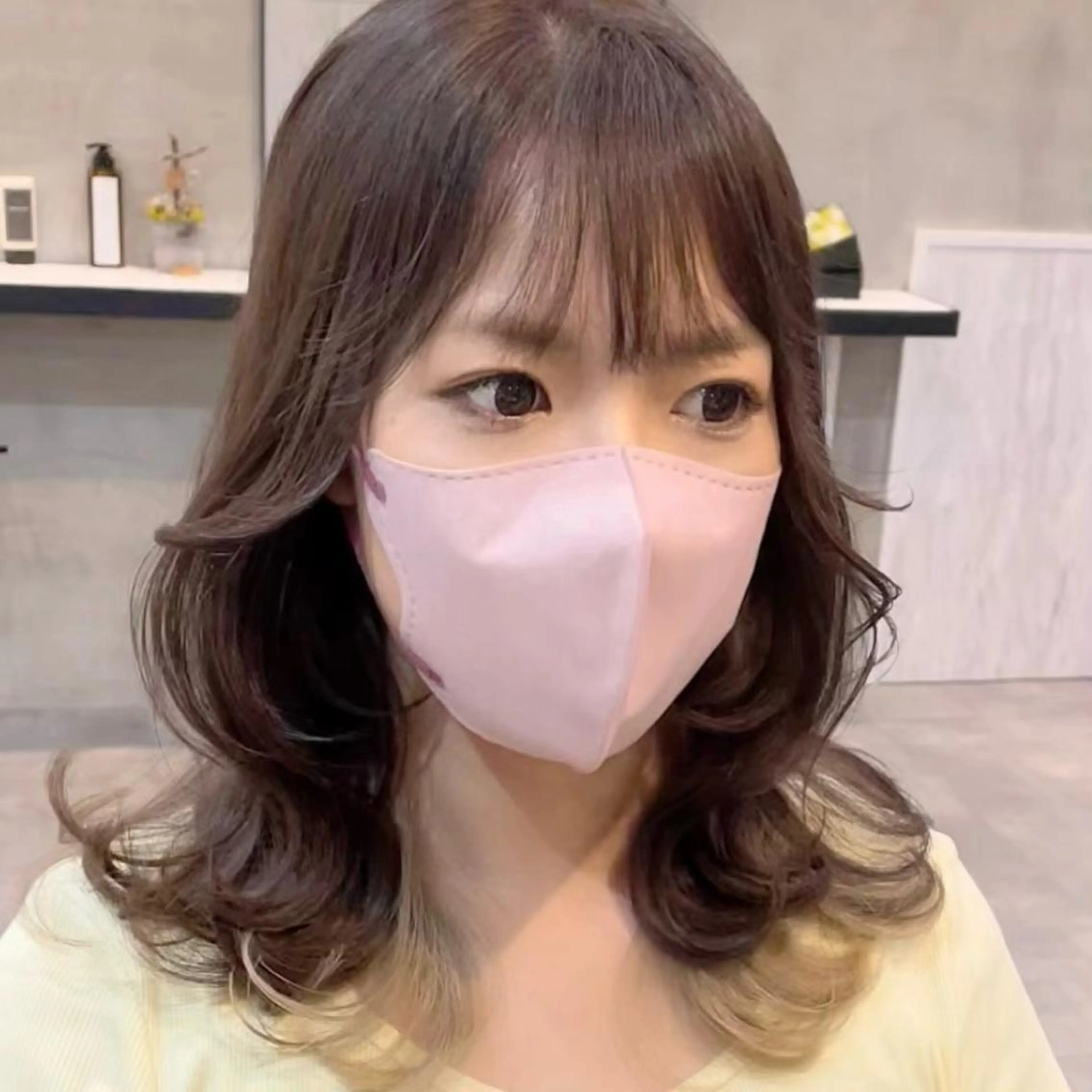 ロング カット ヘアカラー 🌹ハッシュカット、 レイヤー韓国ヘア🌹のヘアスタイル