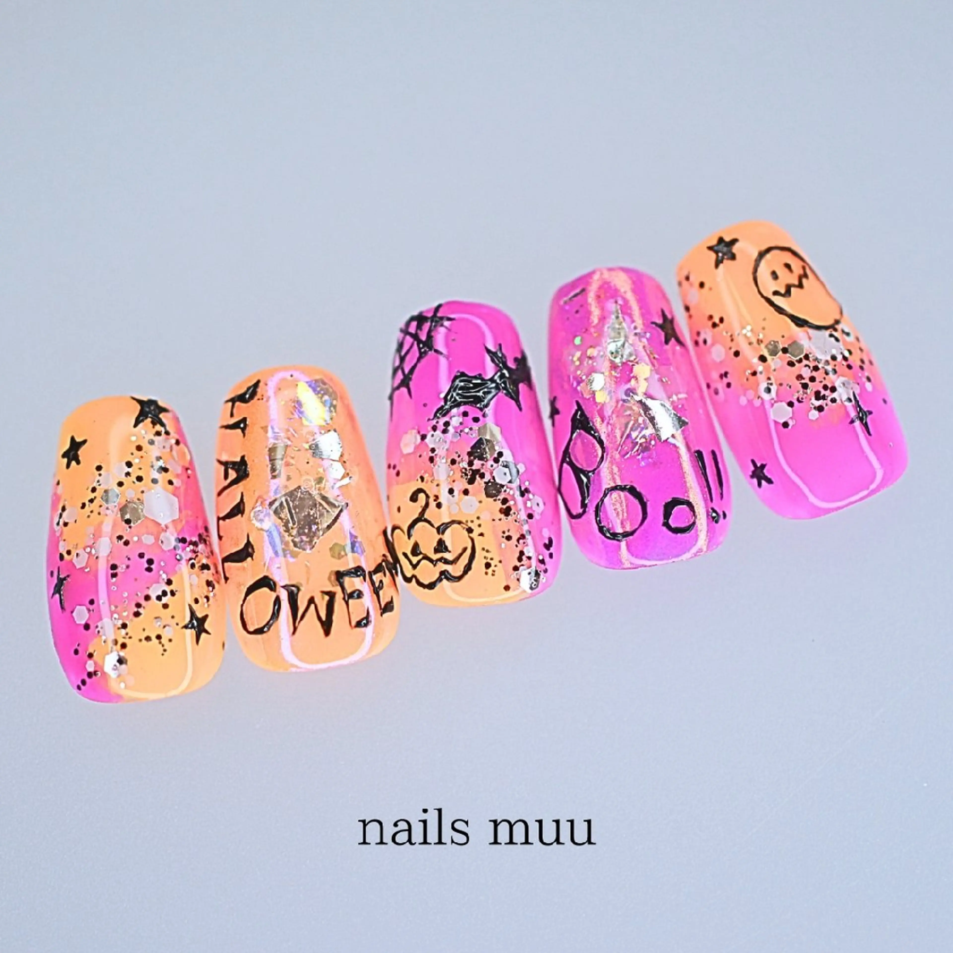 ネイル ハロウィン ハンドネイル nails muu まゆのネイルデザイン
